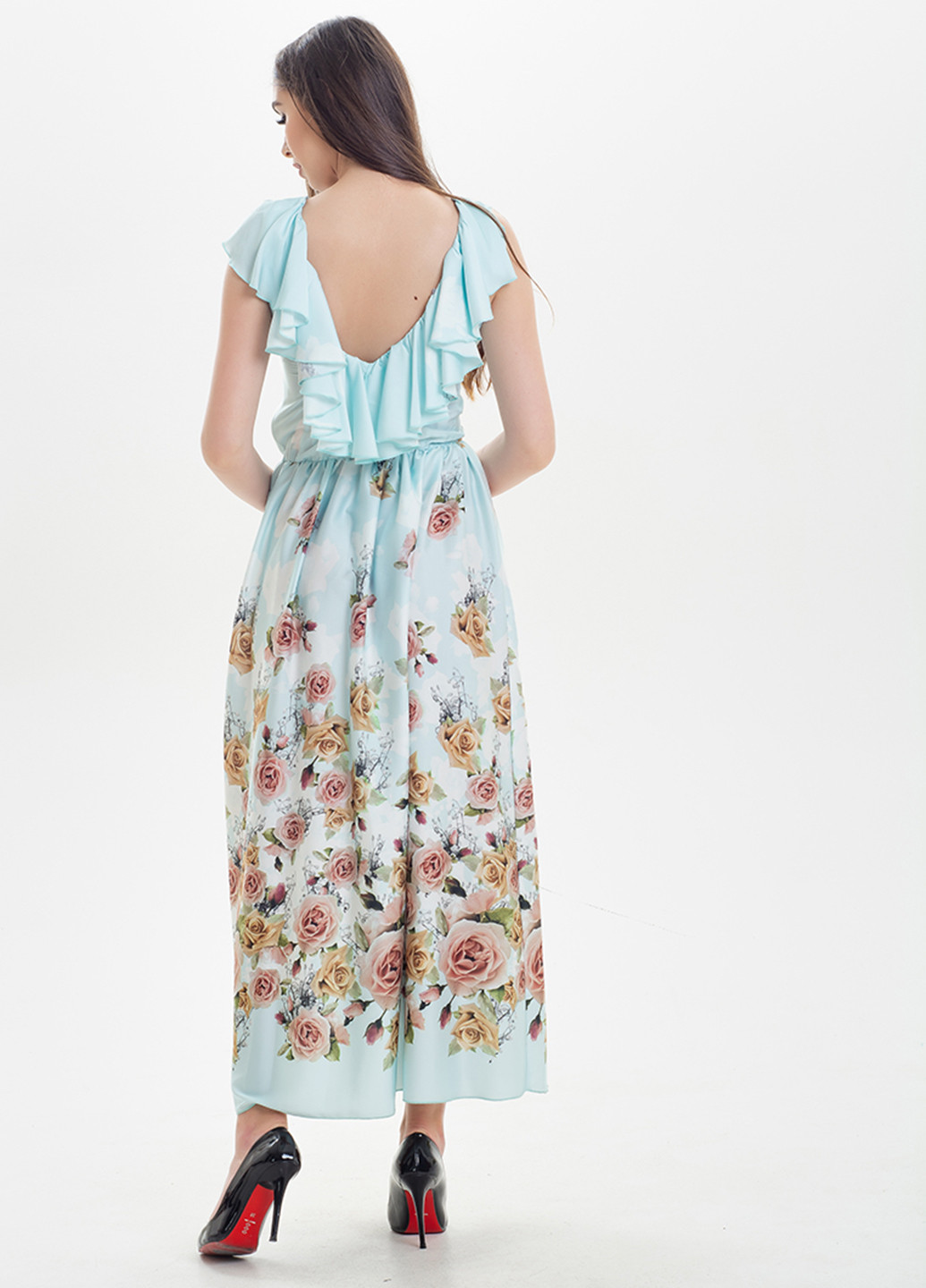 Мятное кэжуал платье Sellin с цветочным принтом