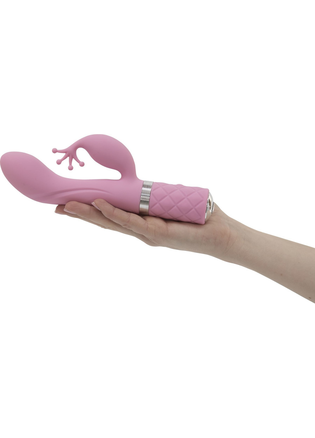 Роскошный вибратор-кролик - Kinky Pink с кристаллом Сваровски Pillow Talk (252146208)