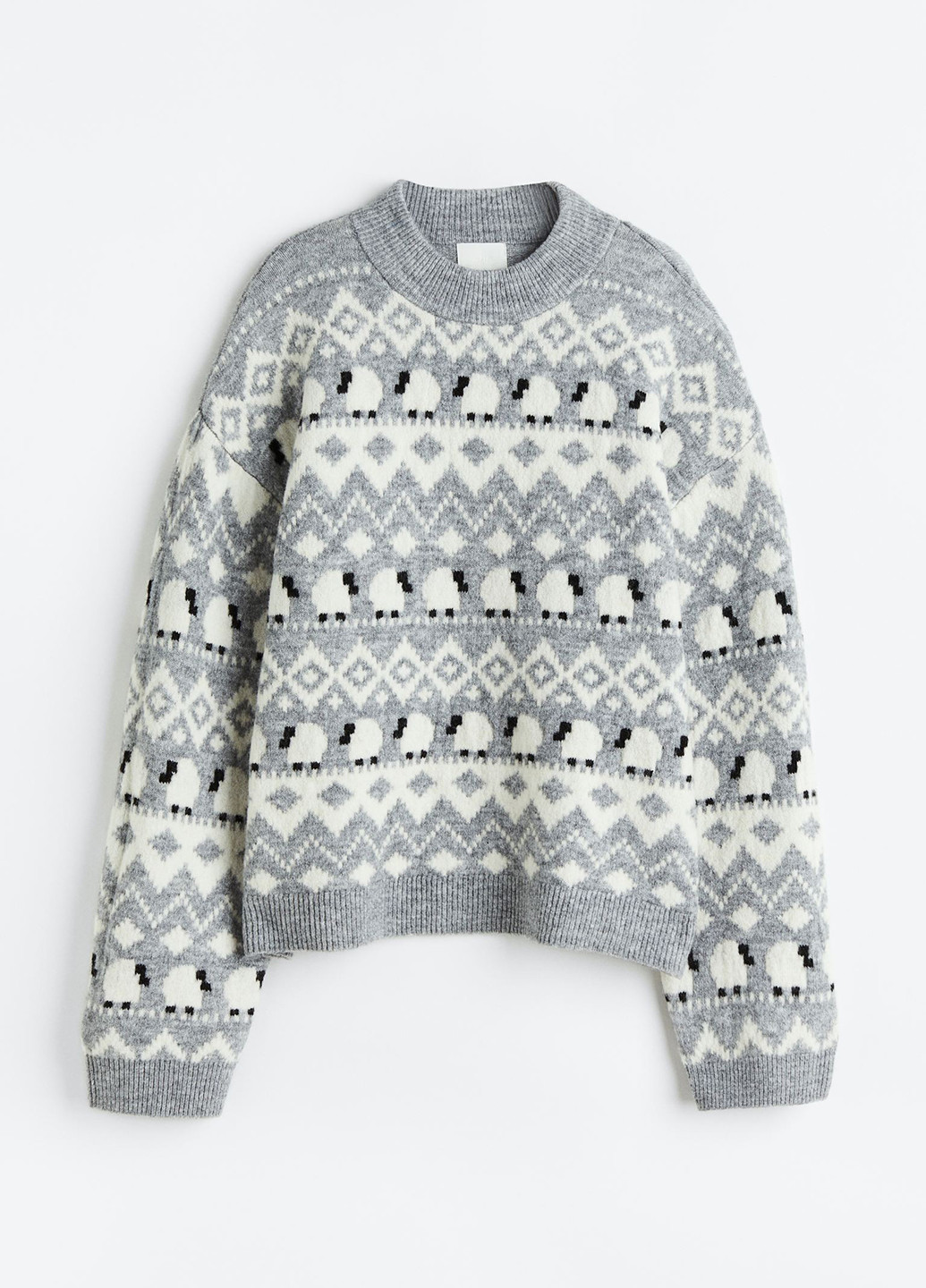 Светло-серый демисезонный кофта свободного кроя джемпер H&M