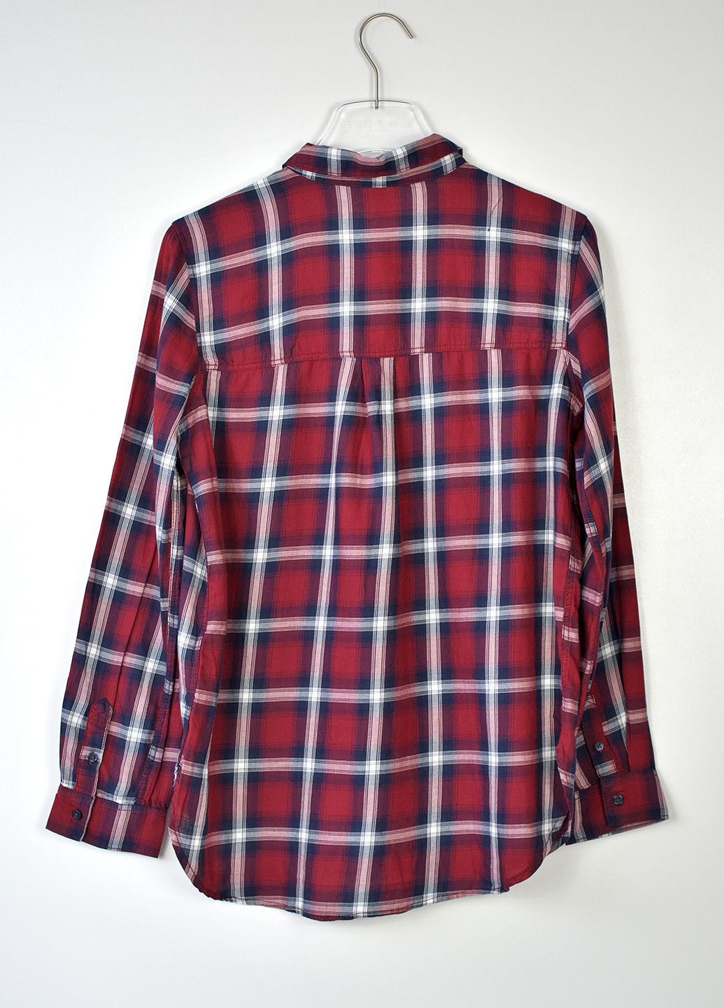 Бордовая кэжуал рубашка в клетку H&M