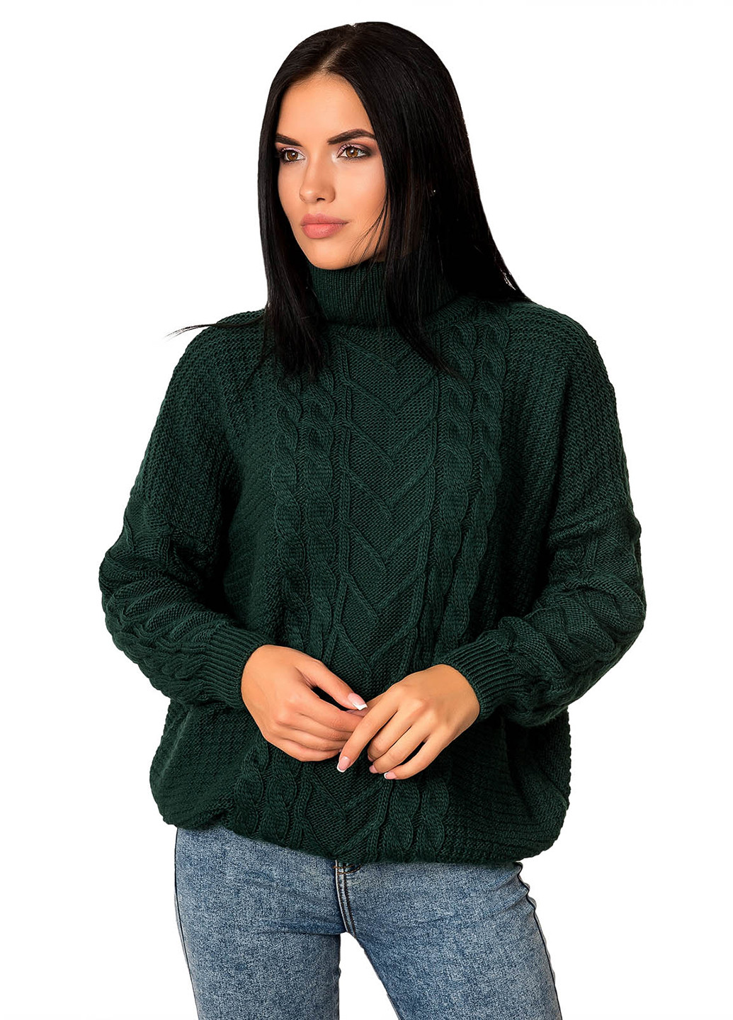Темно-зеленый демисезонный свитер Palvira