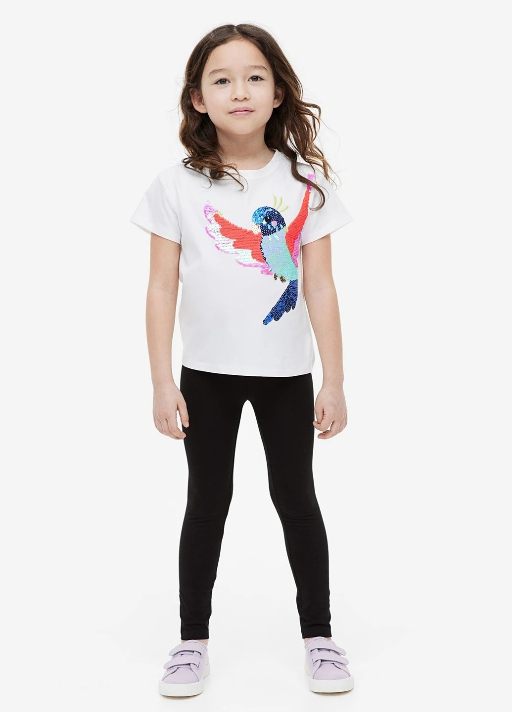 Черные демисезонные леггинсы H&M