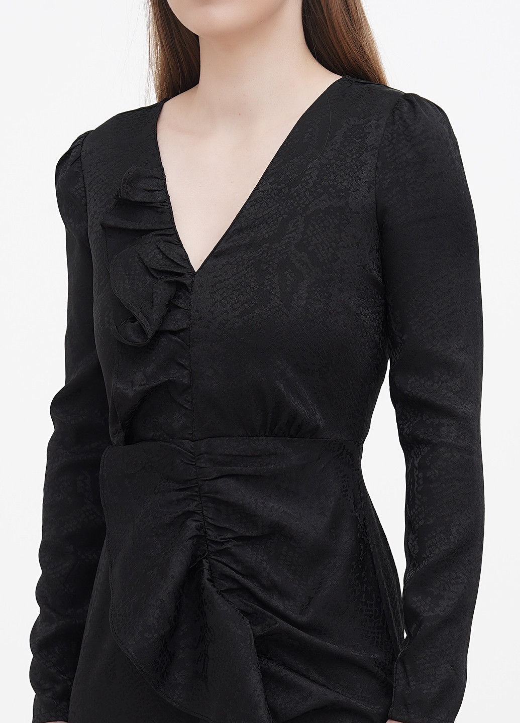 Черное кэжуал платье футляр Motivi однотонное