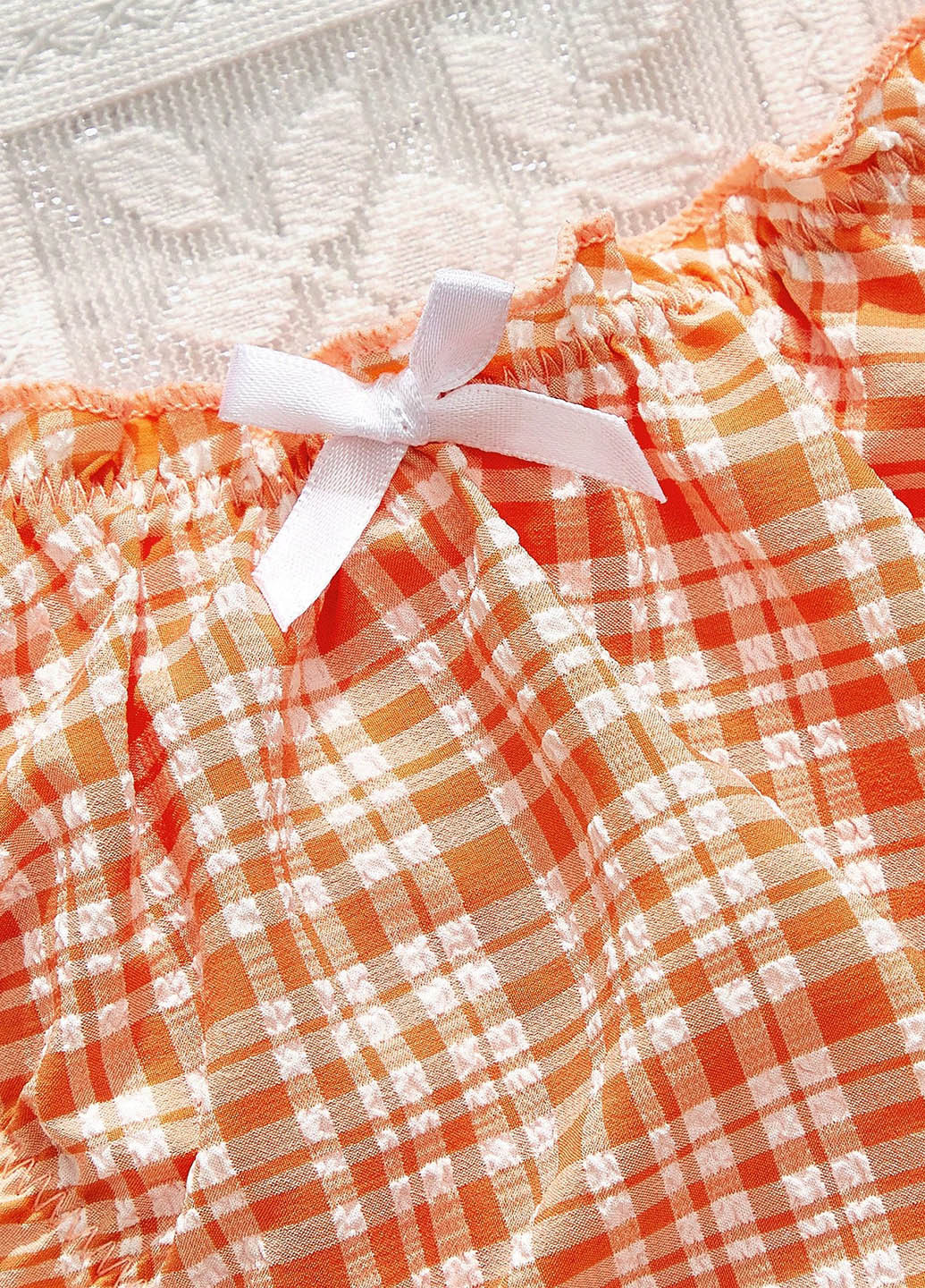 Помаранчевий демісезонний купальник (топ, трусики) танкіні, роздільний SHEIN