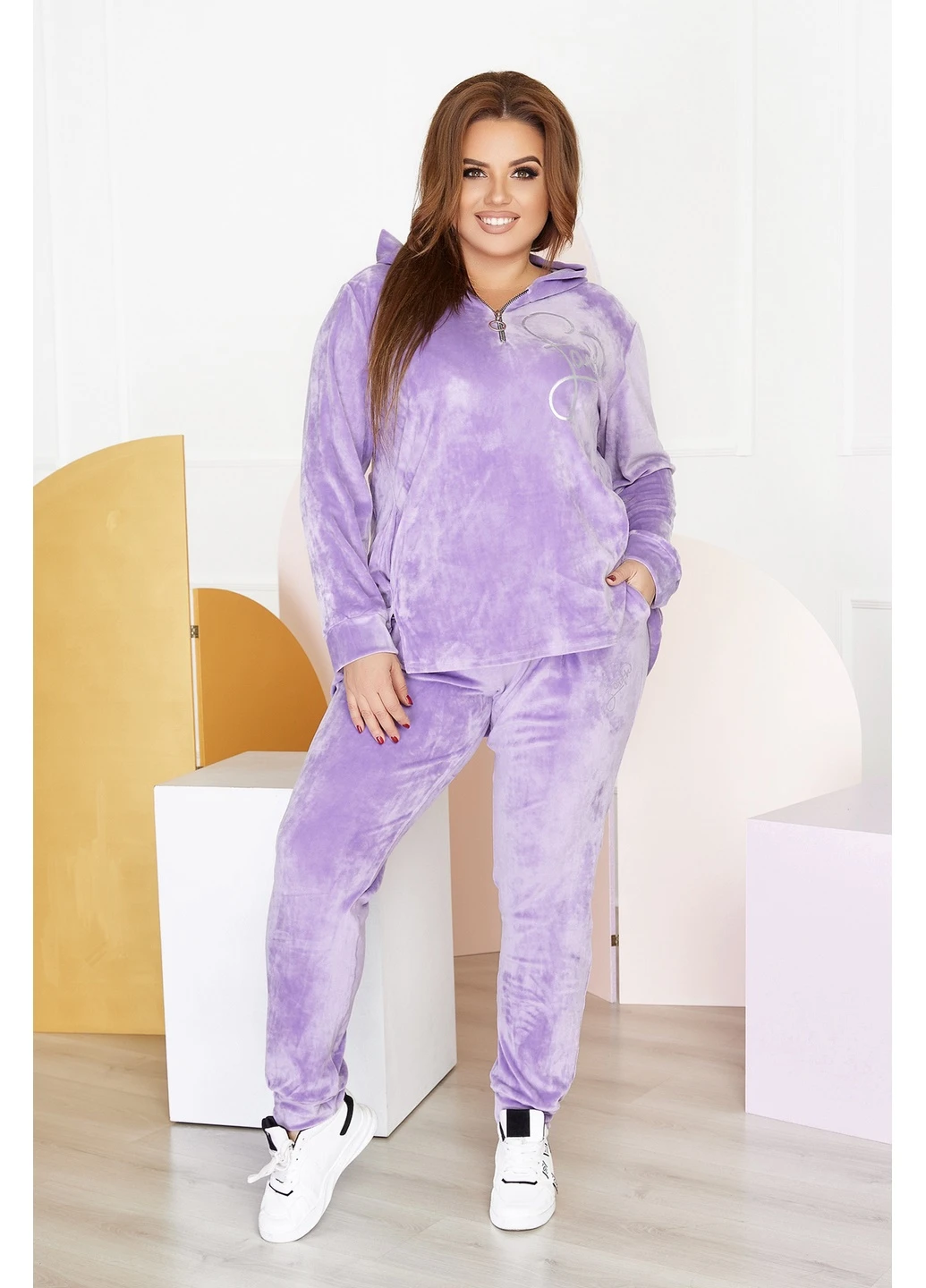 Спортивний костюм 204-3 64 Ліловий N.N.C.Fashion (223458354)