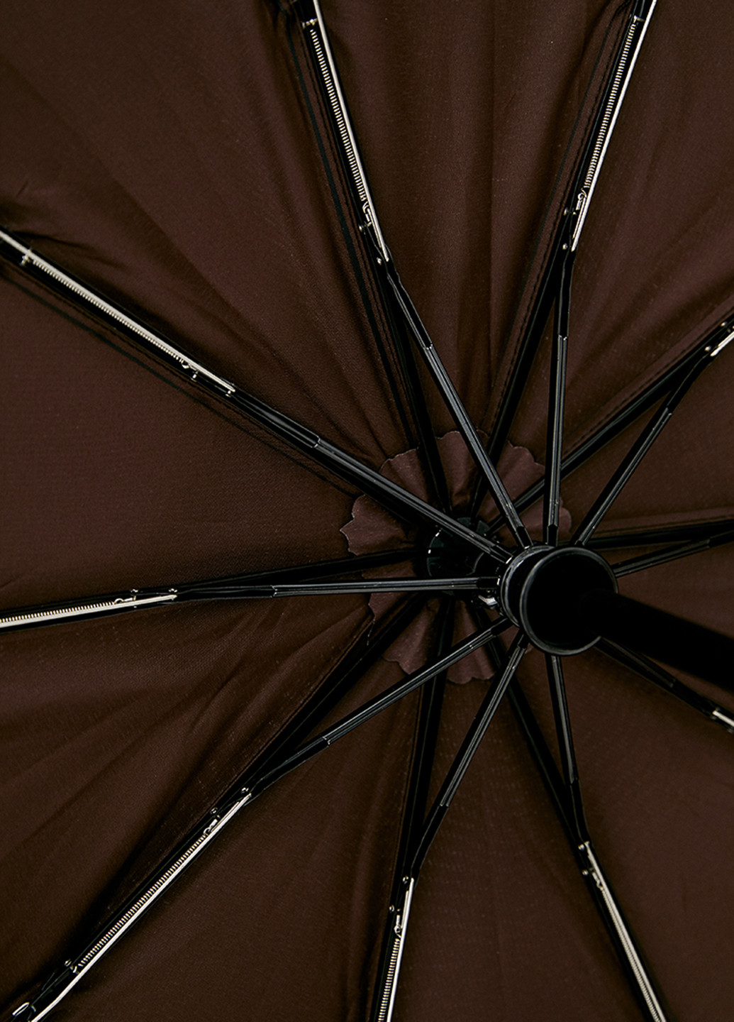 Коричневый зонт Krago средний система антиветер (222523251)