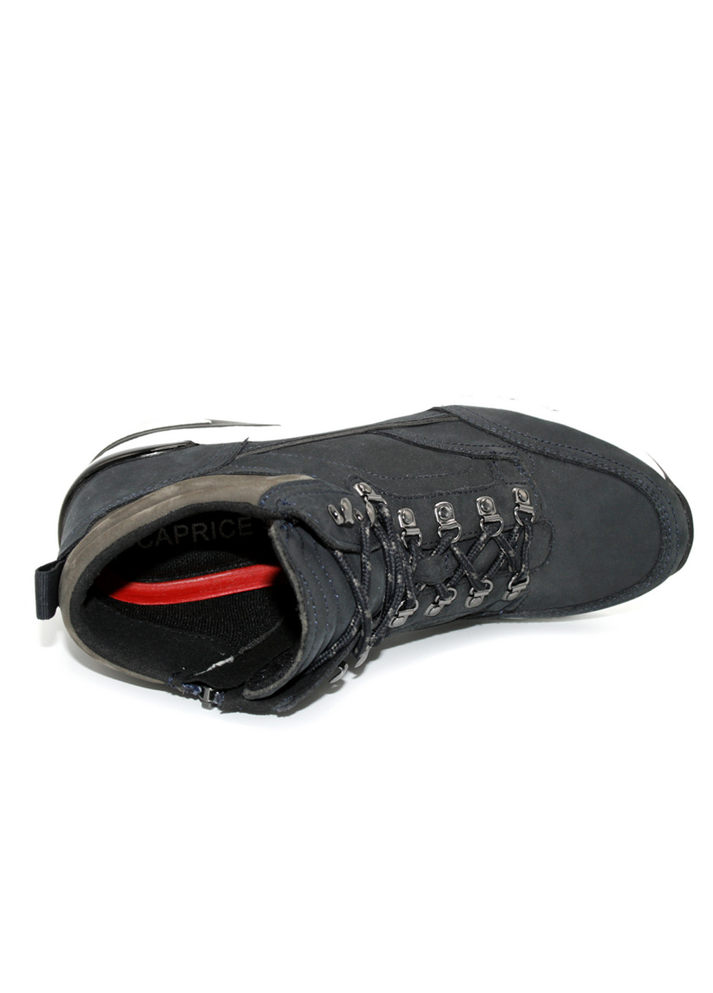 Осенние ботинки сникерсы Caprice со шнуровкой из натурального нубука