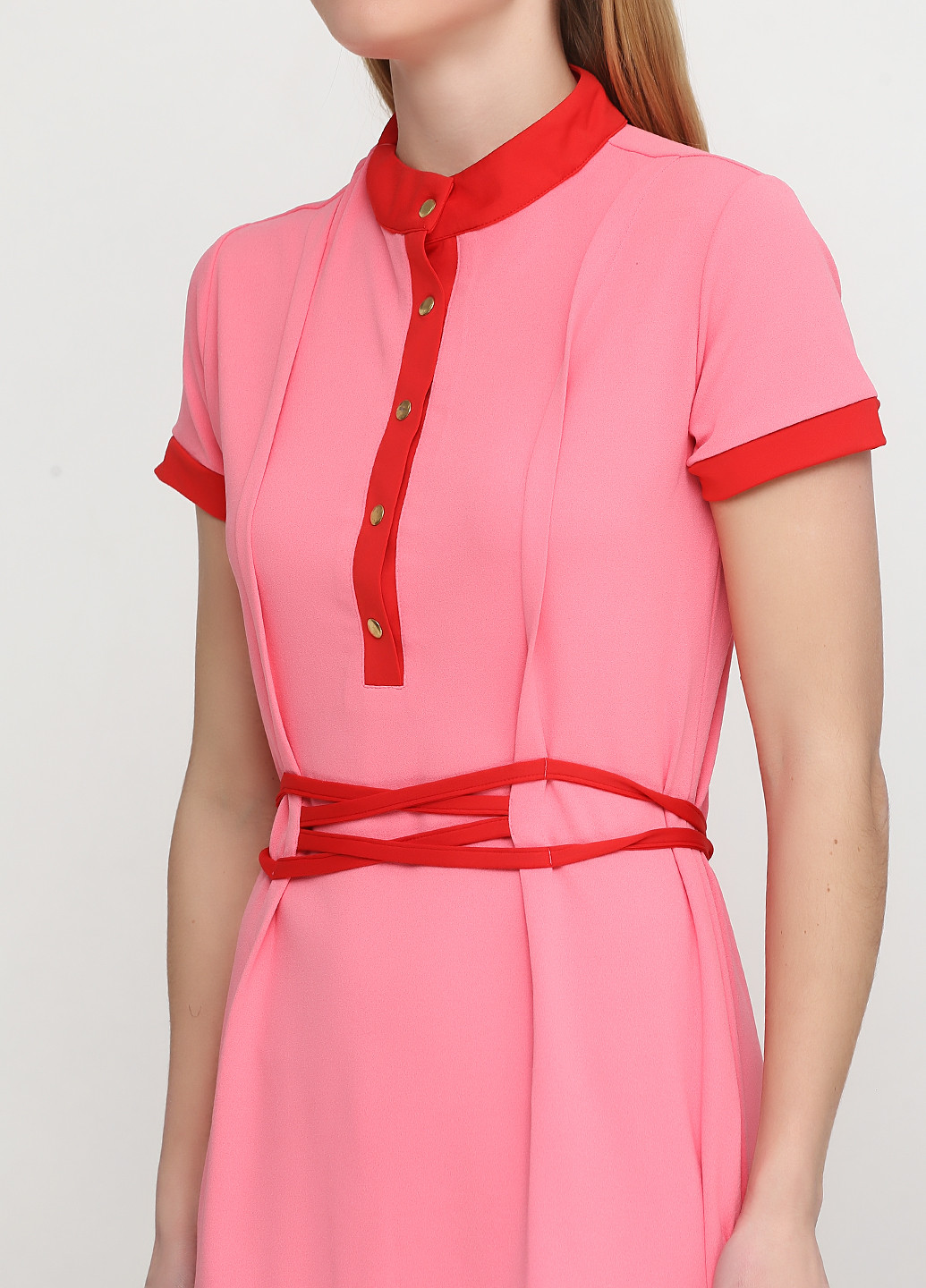 Розовое кэжуал платье N&C однотонное