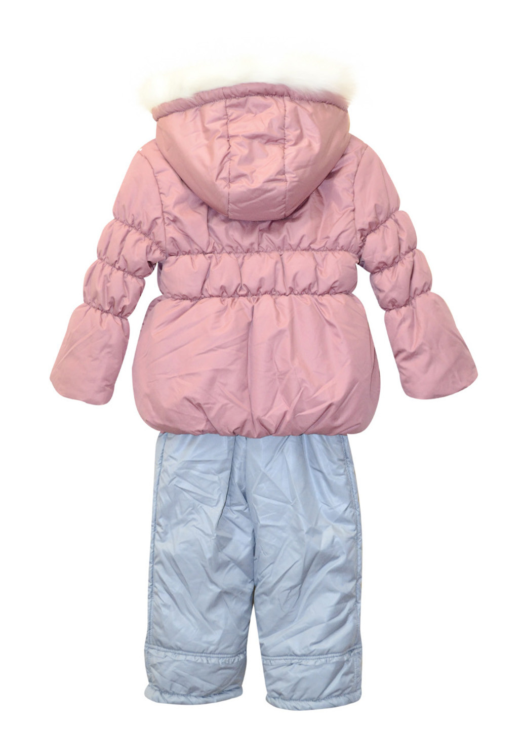 Розовый зимний комплект (куртка, полукомбинезон) Бемби