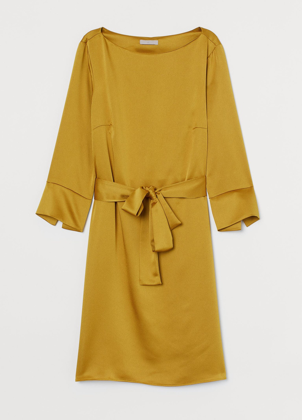 Гірчична кежуал сукня H&M однотонна
