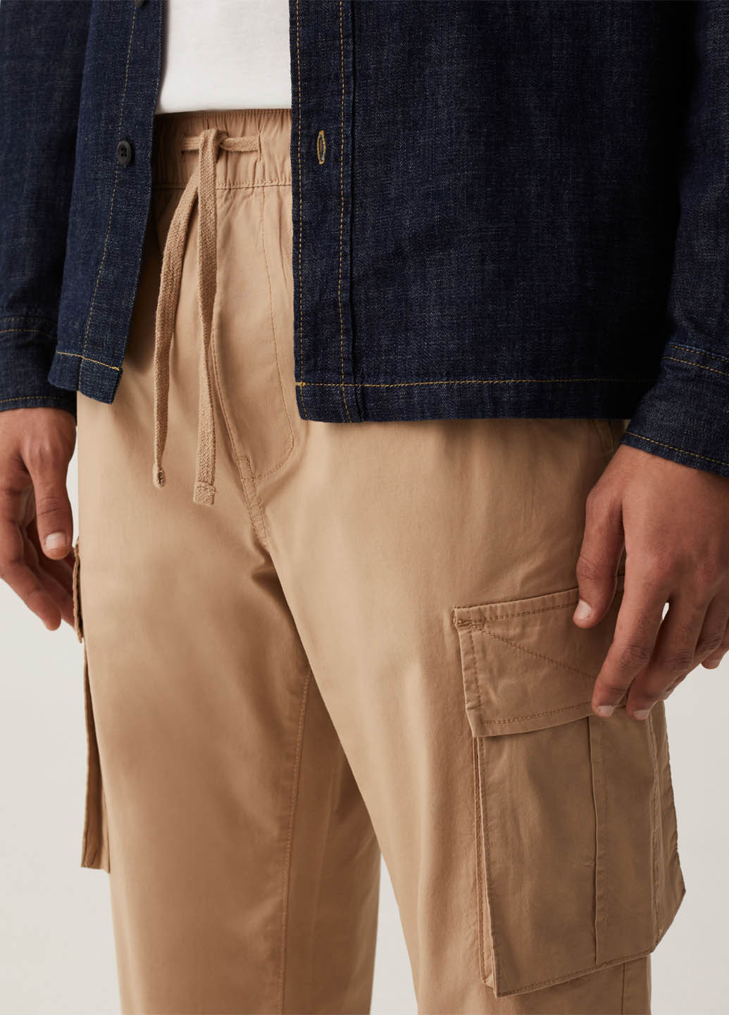 Светло-коричневые кэжуал демисезонные карго брюки OVS