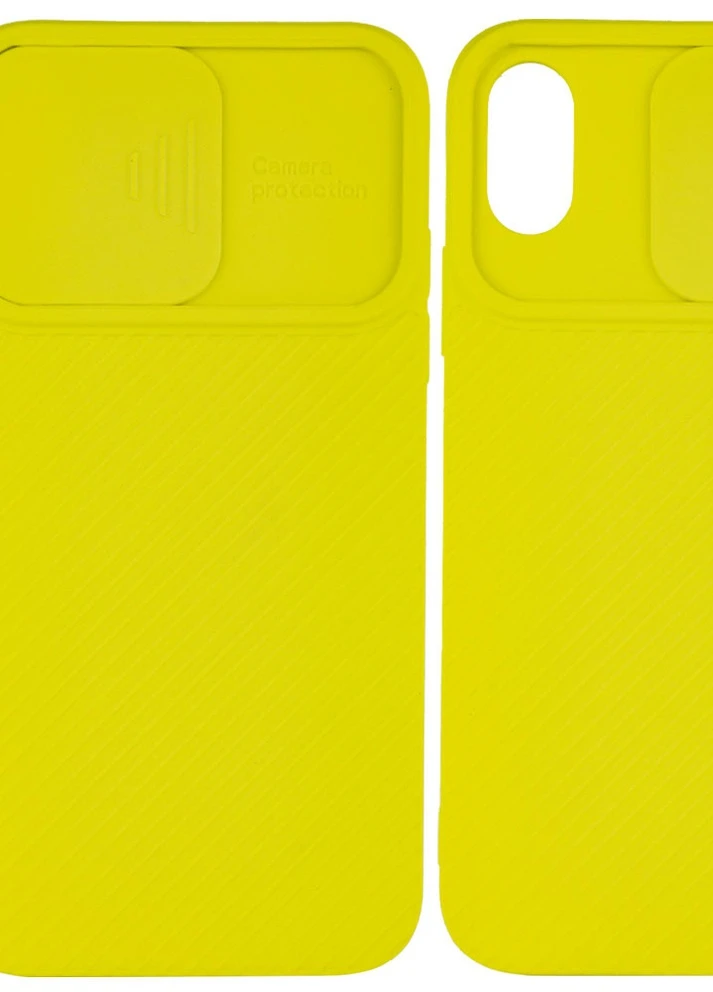 Чехол Camshield Square TPU со шторкой для камеры для Apple iPhone XS Max (6.5') Желтый (is_00000042554_4) Epik (229725750)