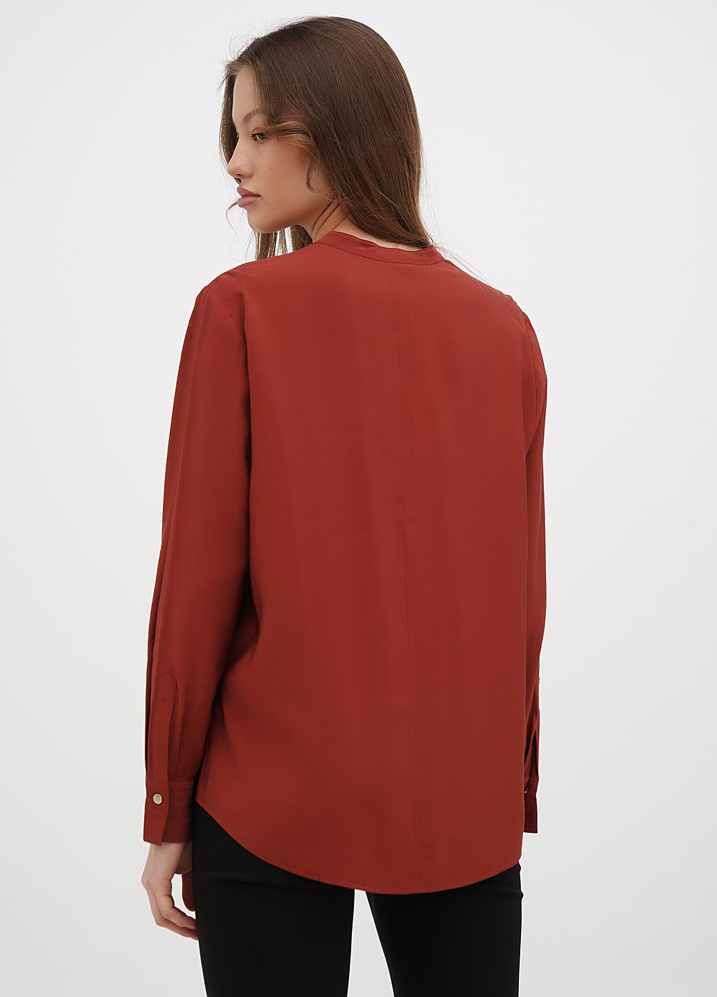 Терракотовая блуза Stefanel