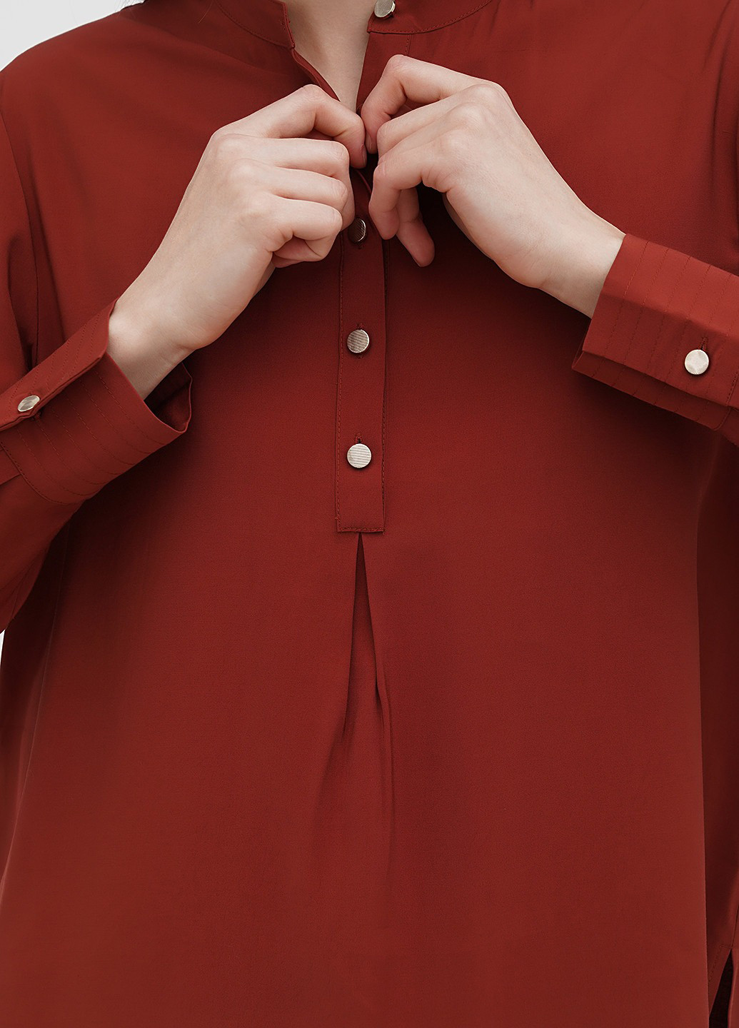 Терракотовая блуза Stefanel