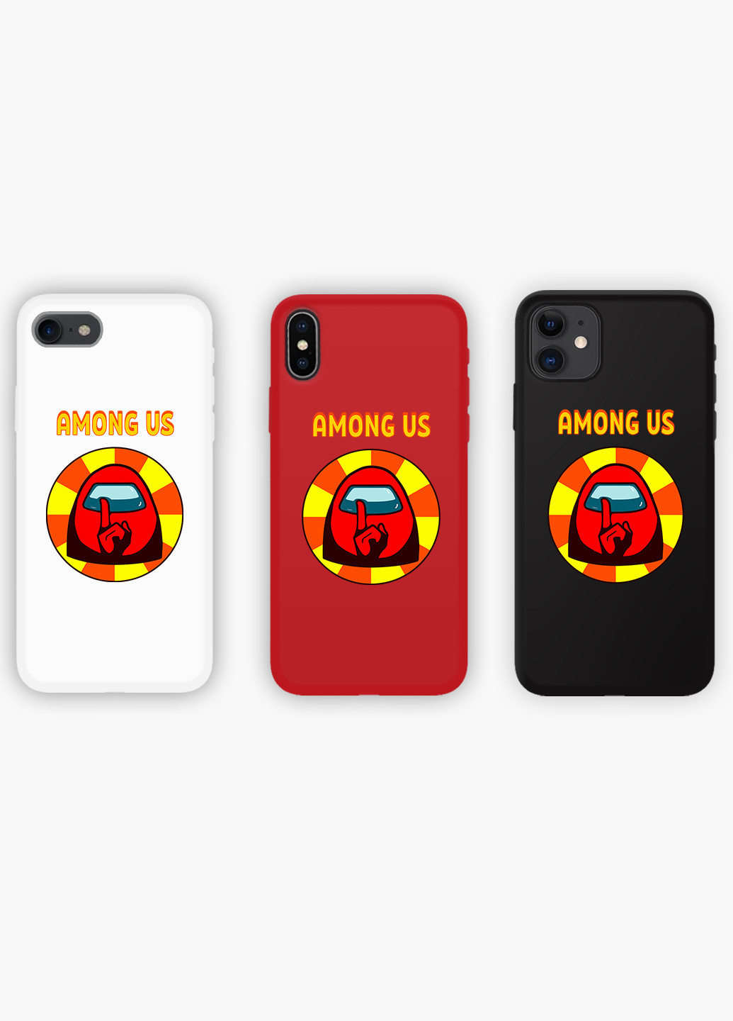 Чохол силіконовий Apple Iphone 8 plus Амонг Ас Червоний (Among Us Red) (6154-2412) MobiPrint (219565584)