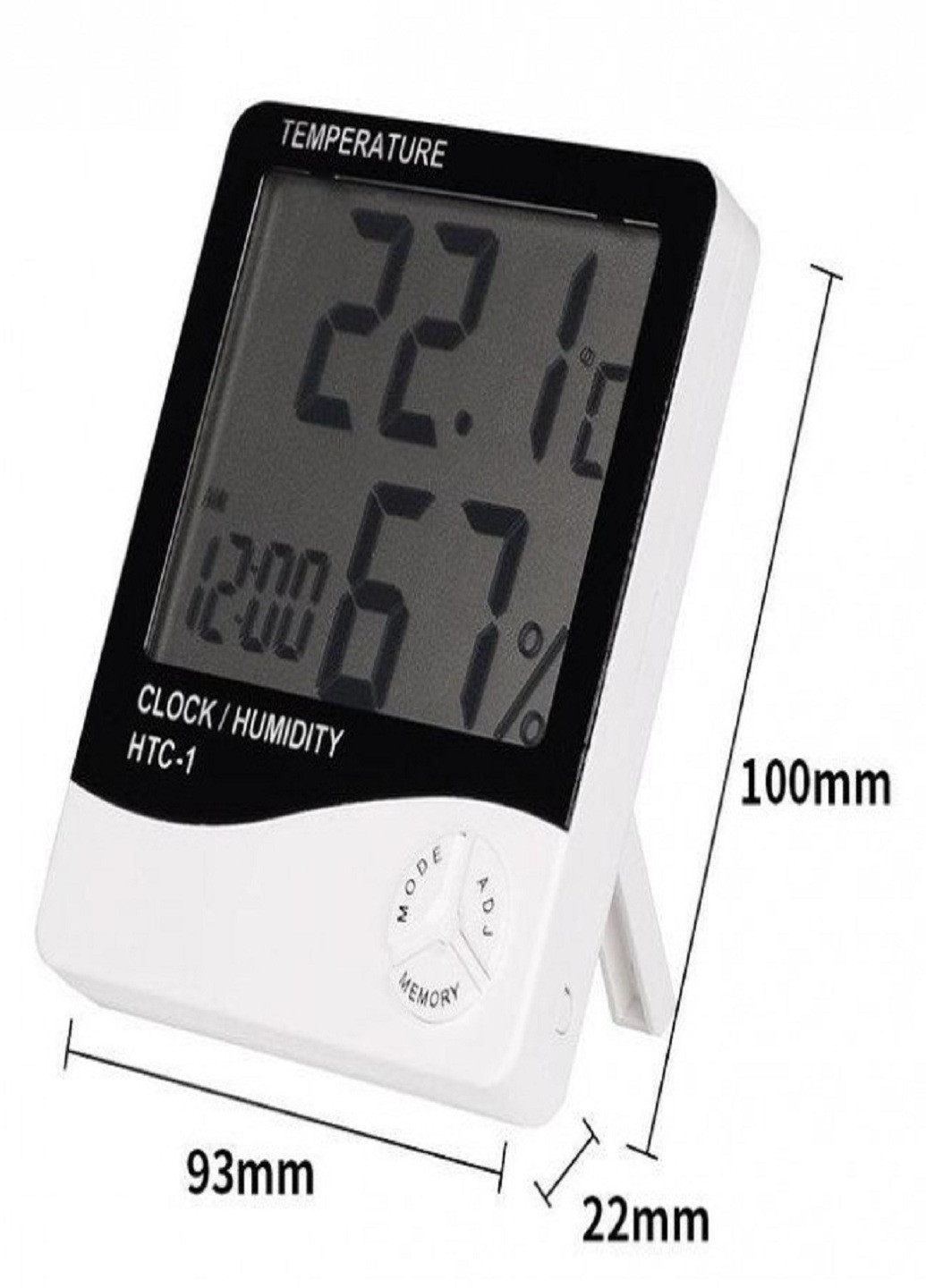 Цифровой термогигрометр метеостанция UKC HTC-1 Белый No Brand (253932401)