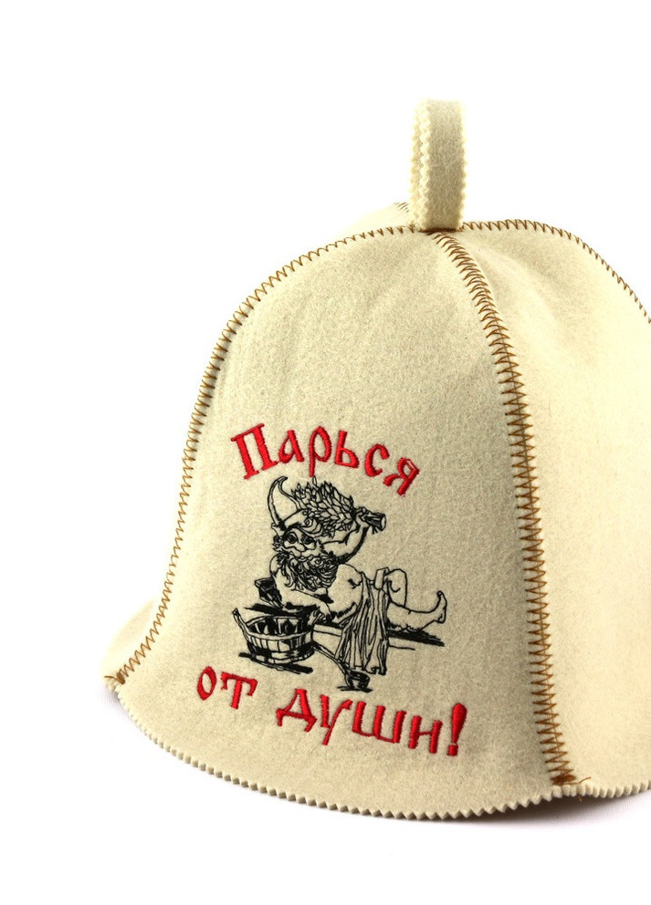 Банна шапка "Парся від душі", штучне хутро, білий (LA-335) Luxyart (252611334)