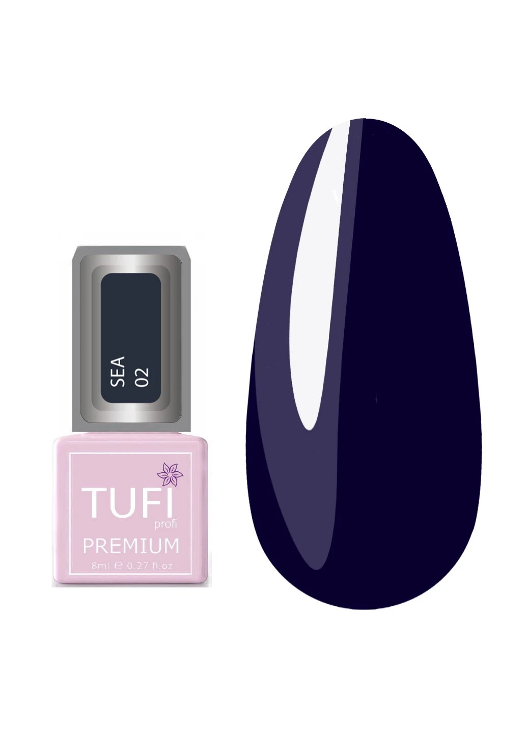 Гель-лак PREMIUM Sea 02 чернильно-синий 8мл (0102603) Tufi Profi 0 (239833583)