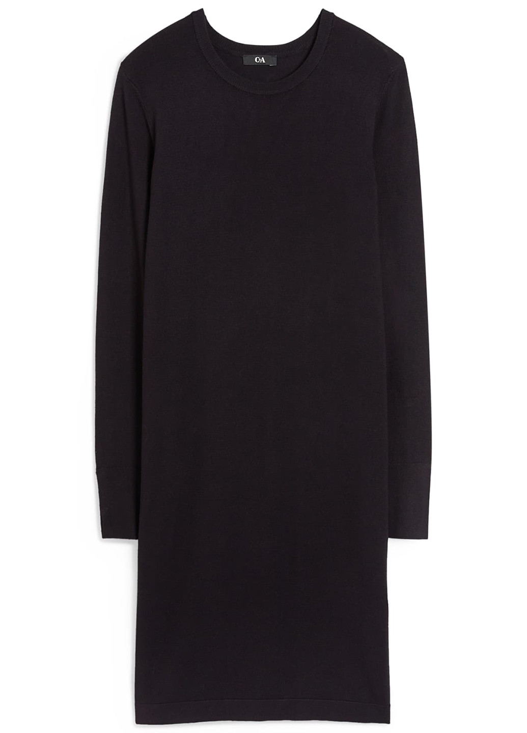 Черное кэжуал платье C&A однотонное