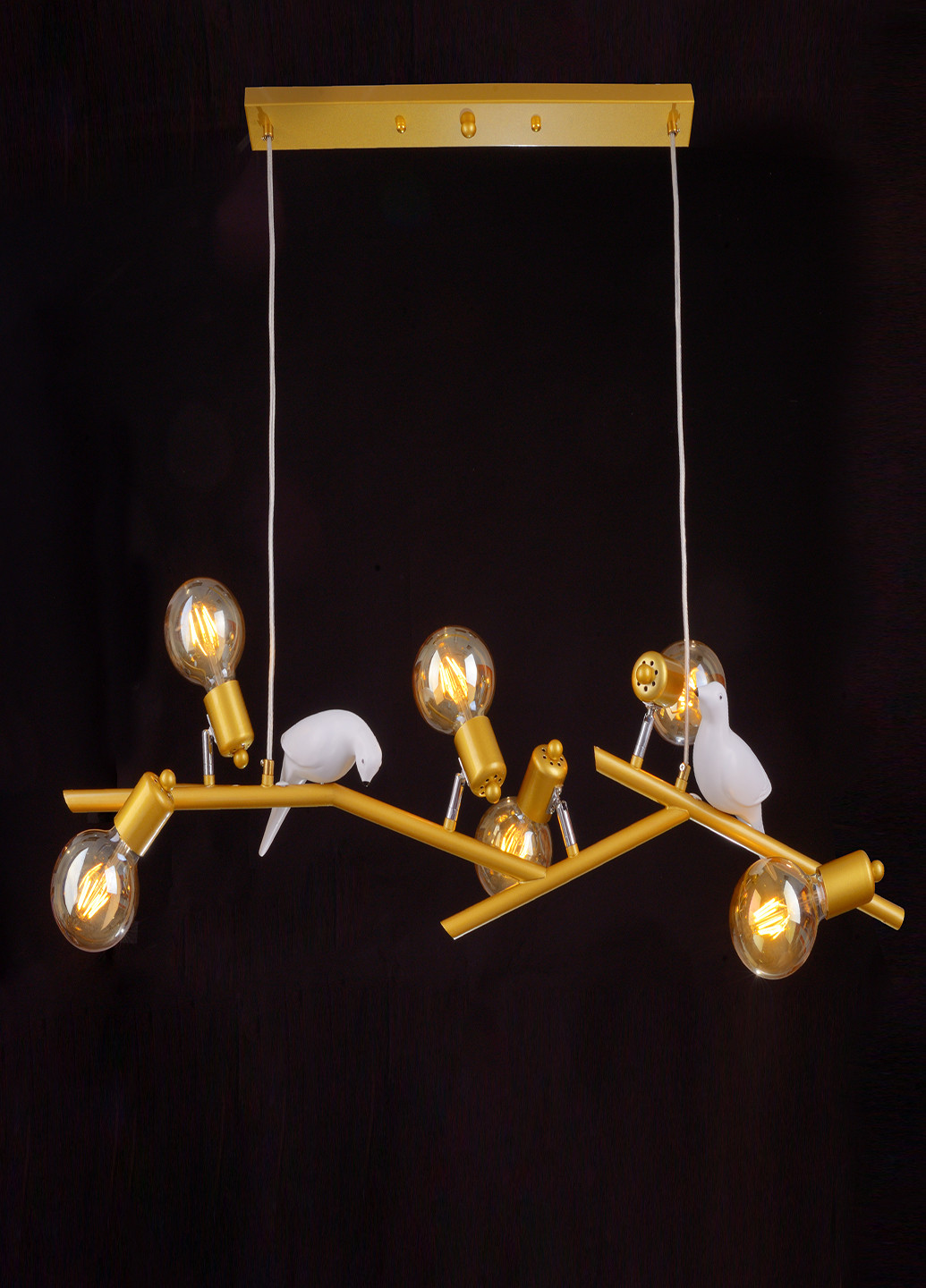 Потолочная люстра на 6 лампочек BR-01 660S/6 E27 G Brille (251891740)