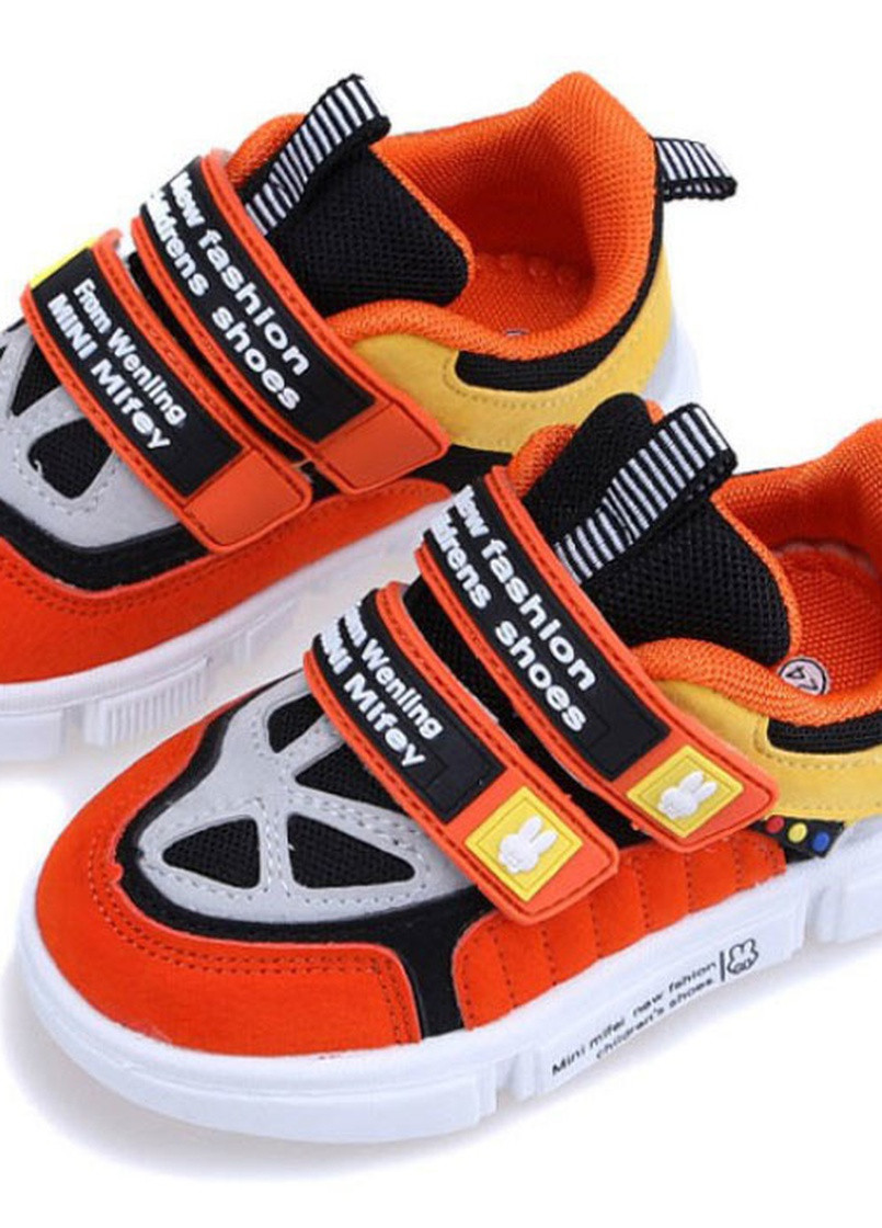 Оранжевые демисезонные кроссовки детские светофор, оранжевый Hello Mifey 55060