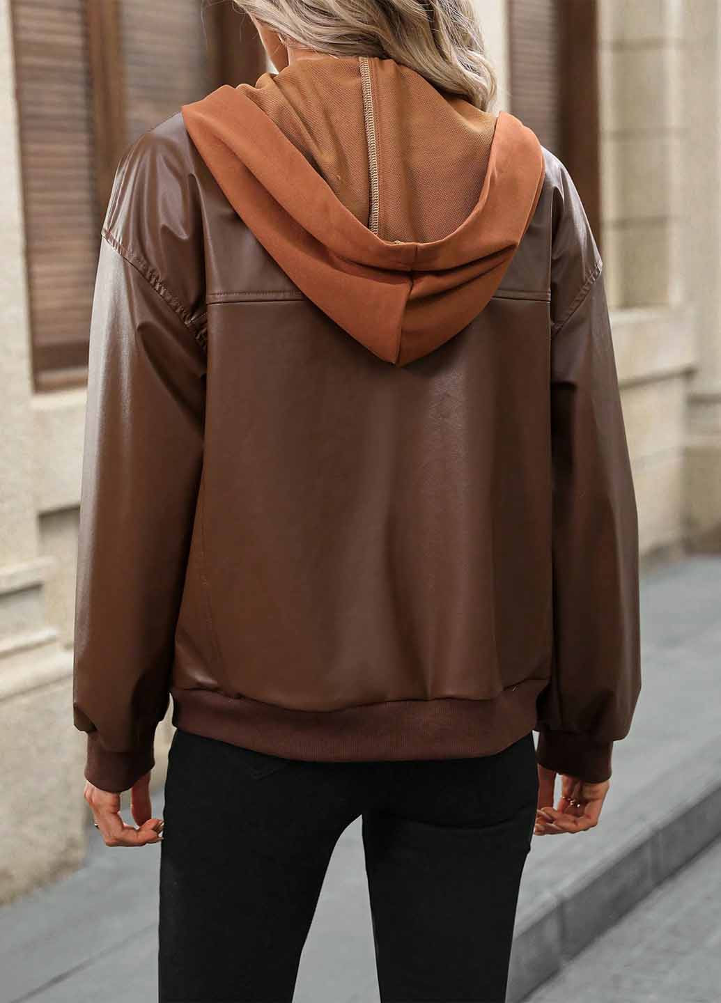 Коричнева демісезонна куртка SHEIN