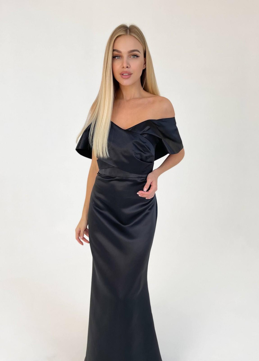 Черное женское вечернее платье корсет черного цвета р.s 384879 New Trend
