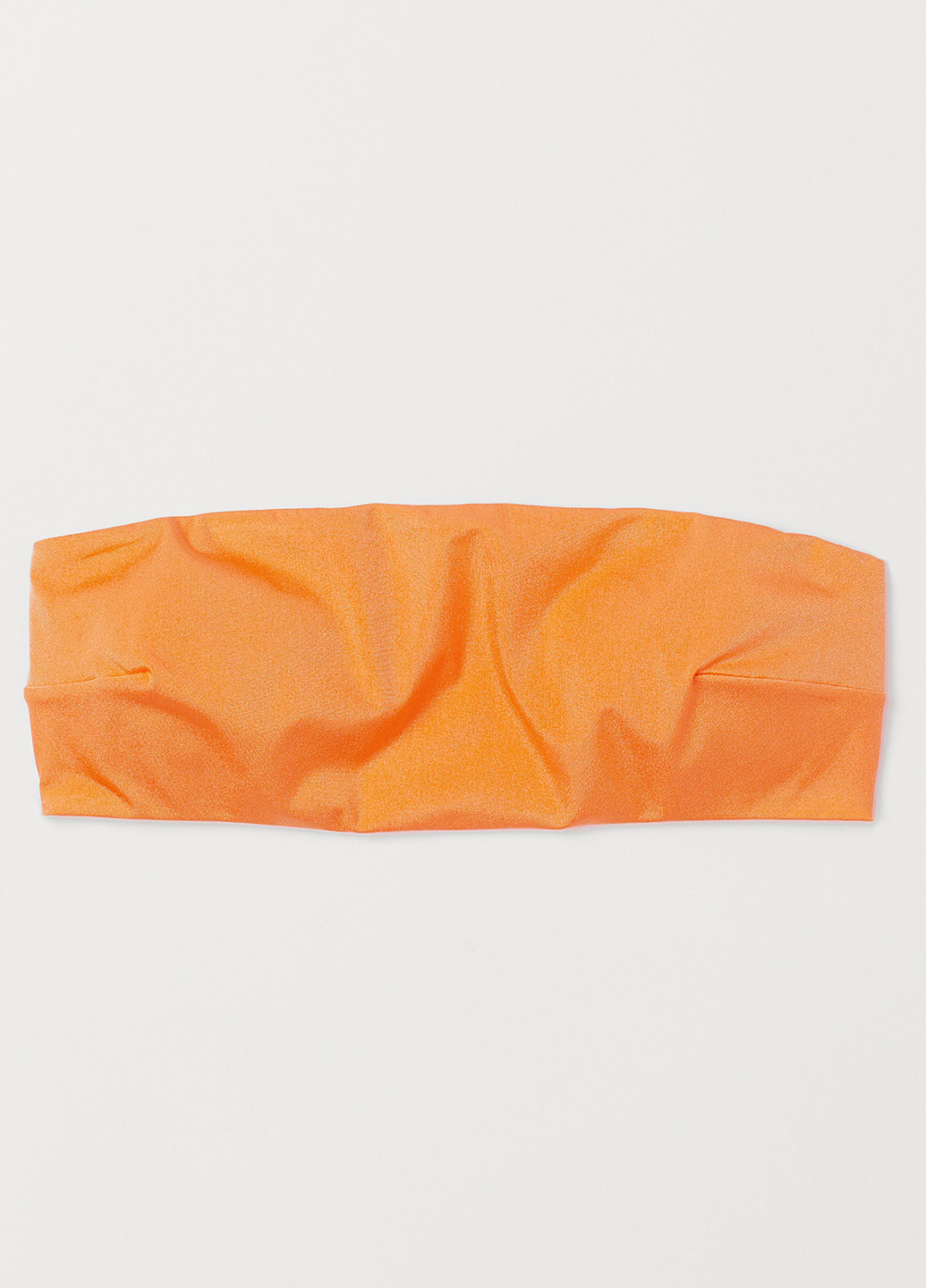 Купальный лиф H&M бандо однотонный оранжевый пляжный полиамид
