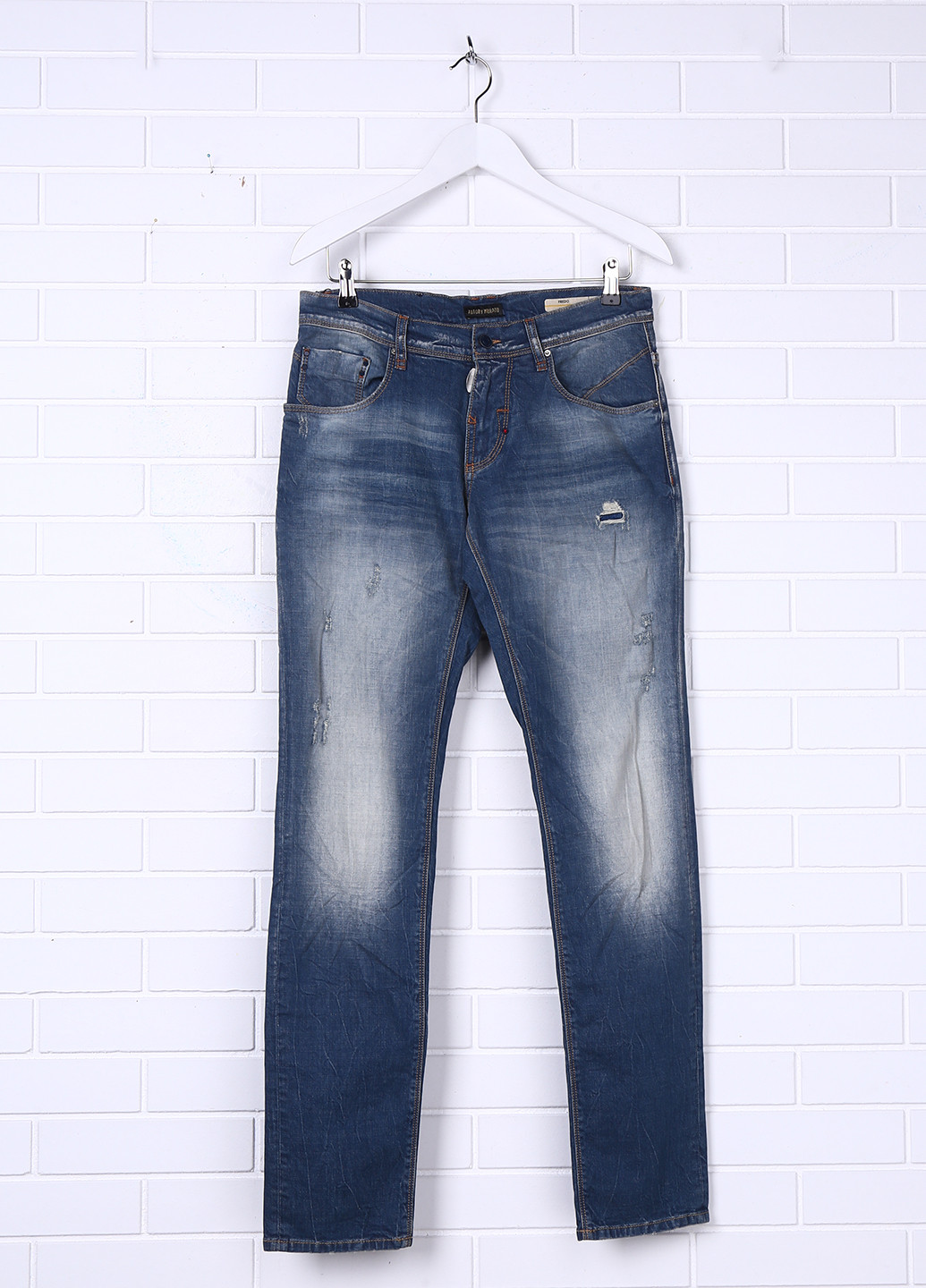 Синие демисезонные со средней талией джинсы Antony Morato
