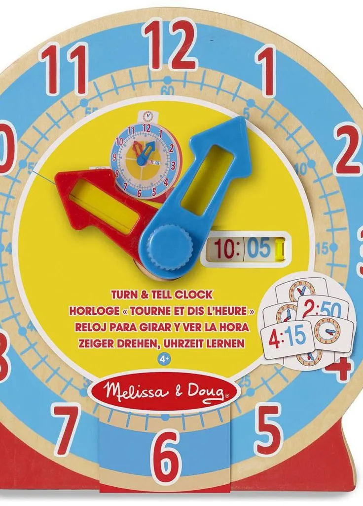 Розвиваюча іграшка Melissa & Doug Дерев'яні розумні годинник (MD14284) Melissa&Doug Деревянные умные часы (203968822)
