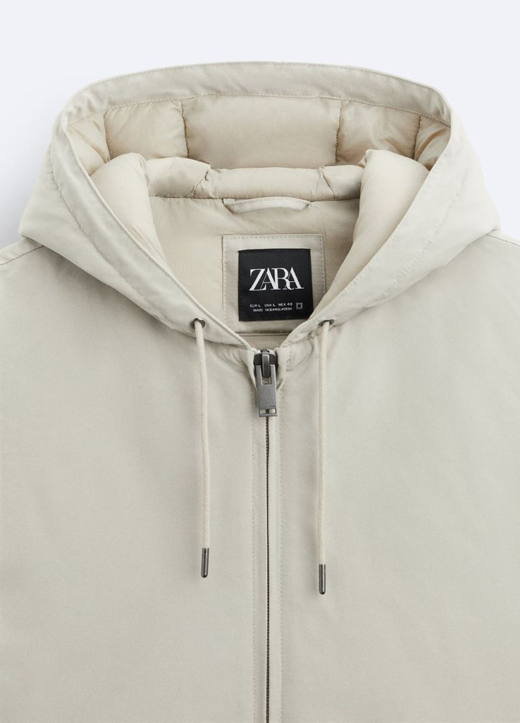 Світло-бежева демісезонна куртка Zara