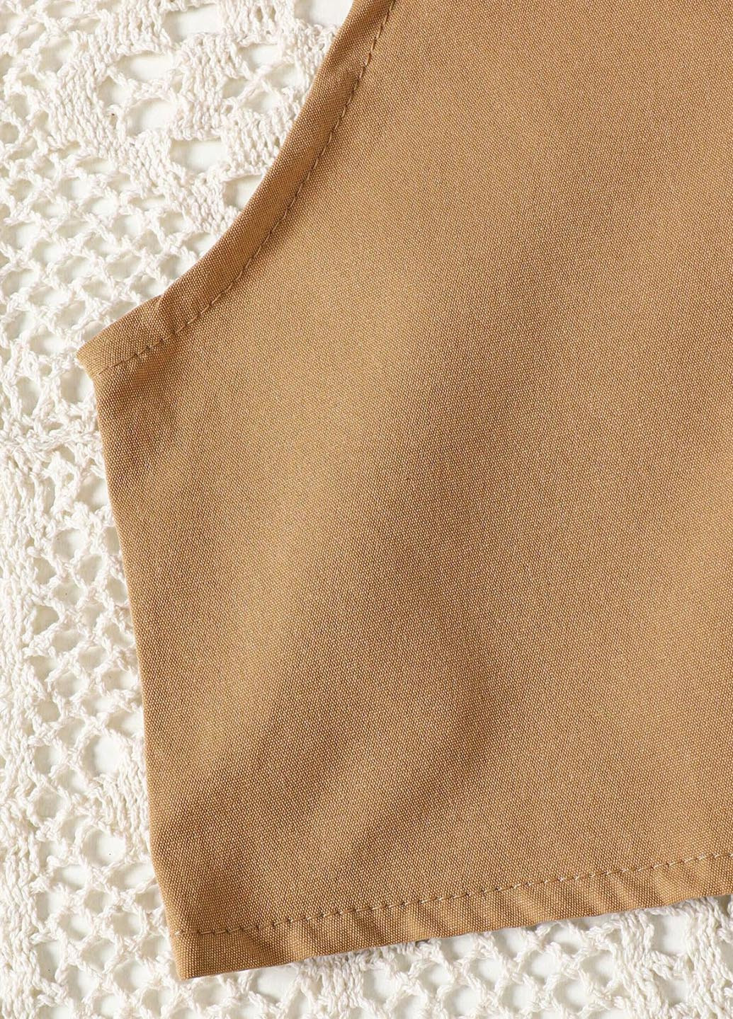 Темно-бежевий літній костюм (топ, спідниця) SHEIN