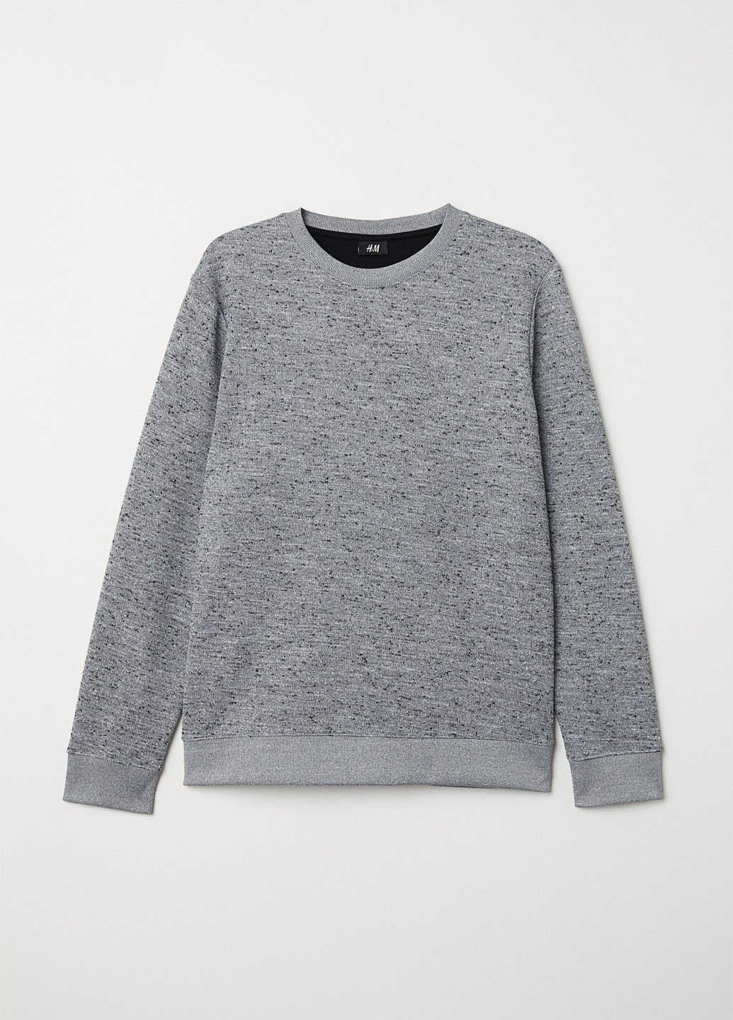 Сірий світшот H&M меланж без декору (369277863)