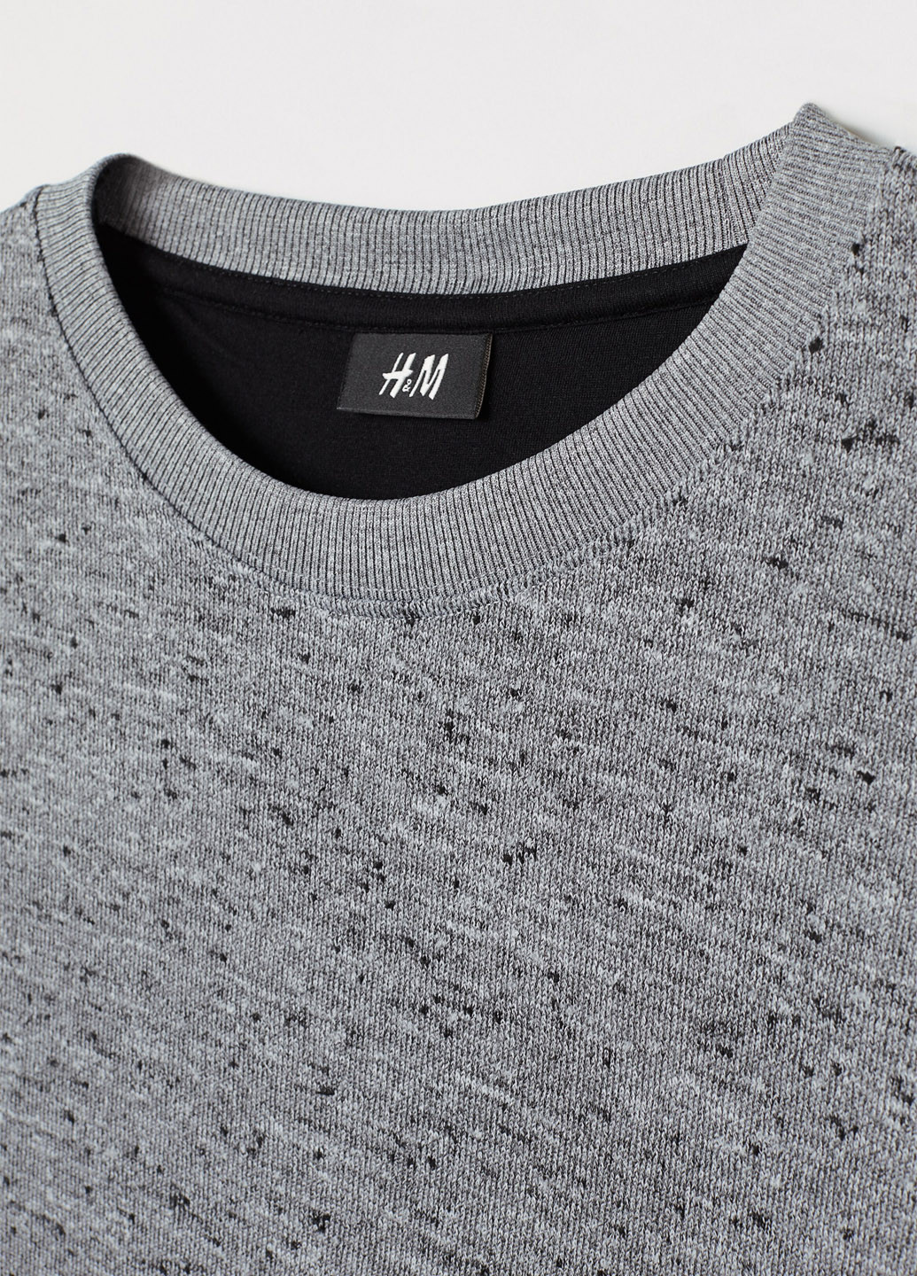 Сірий світшот H&M меланж без декору (369277863)