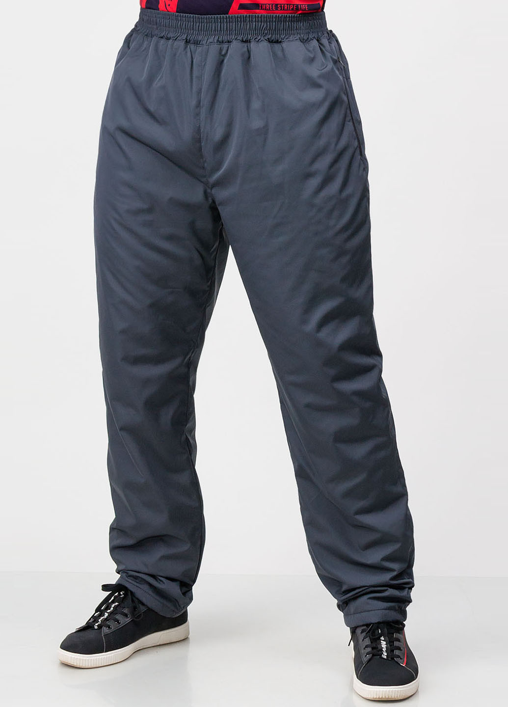 Темно-серые спортивные зимние прямые брюки Go Fitness