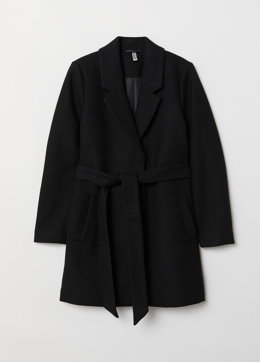 Черное Кэжуал пальто H&M однотонное