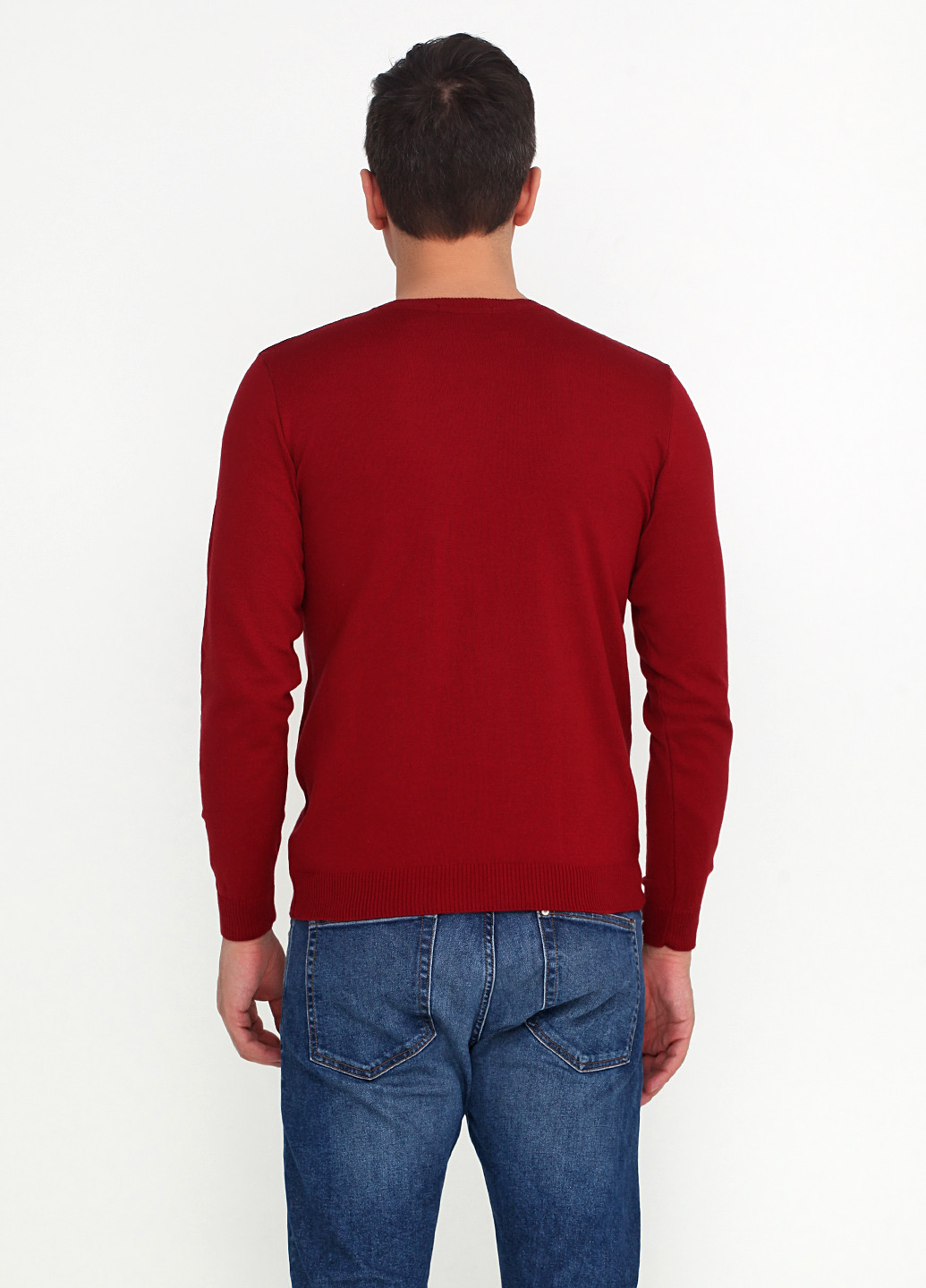 Бордовый демисезонный пуловер пуловер Zaldiz