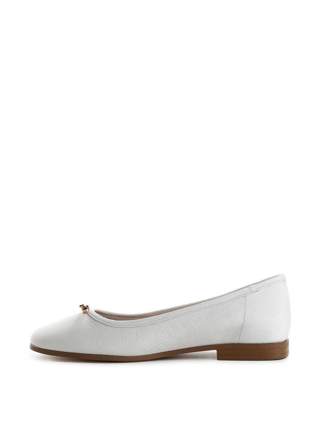 Жіночі балетки Le'BERDES | білі однотонні бант натуральна шкіра (360795563)