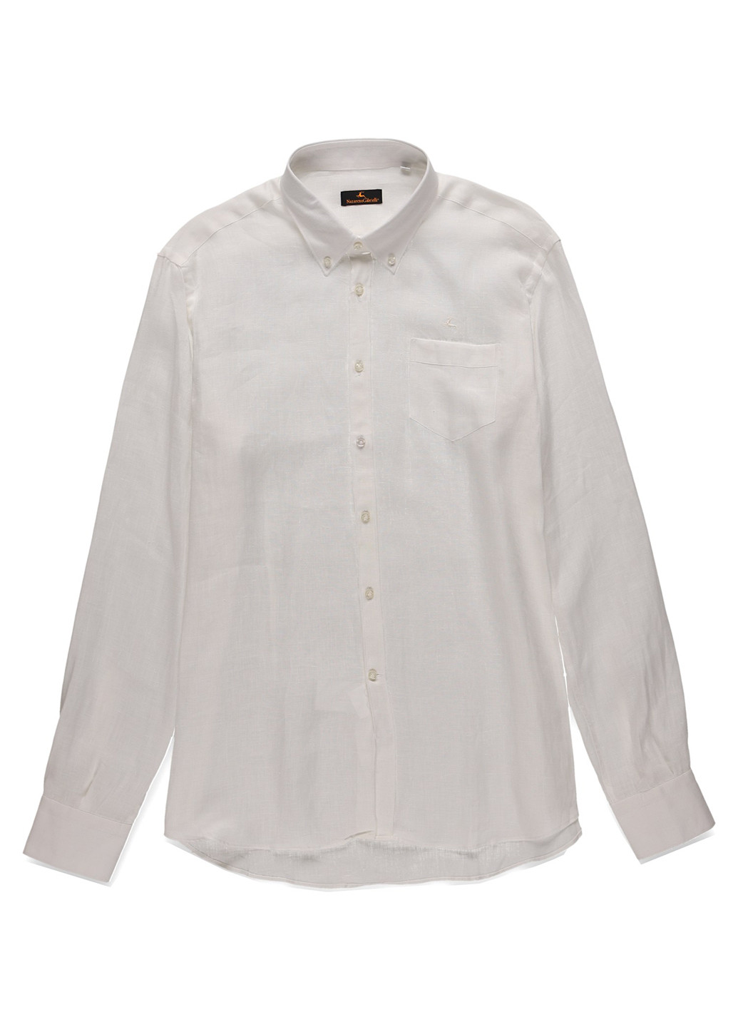 Белая классическая, кэжуал рубашка однотонная Nazarenogabrielli