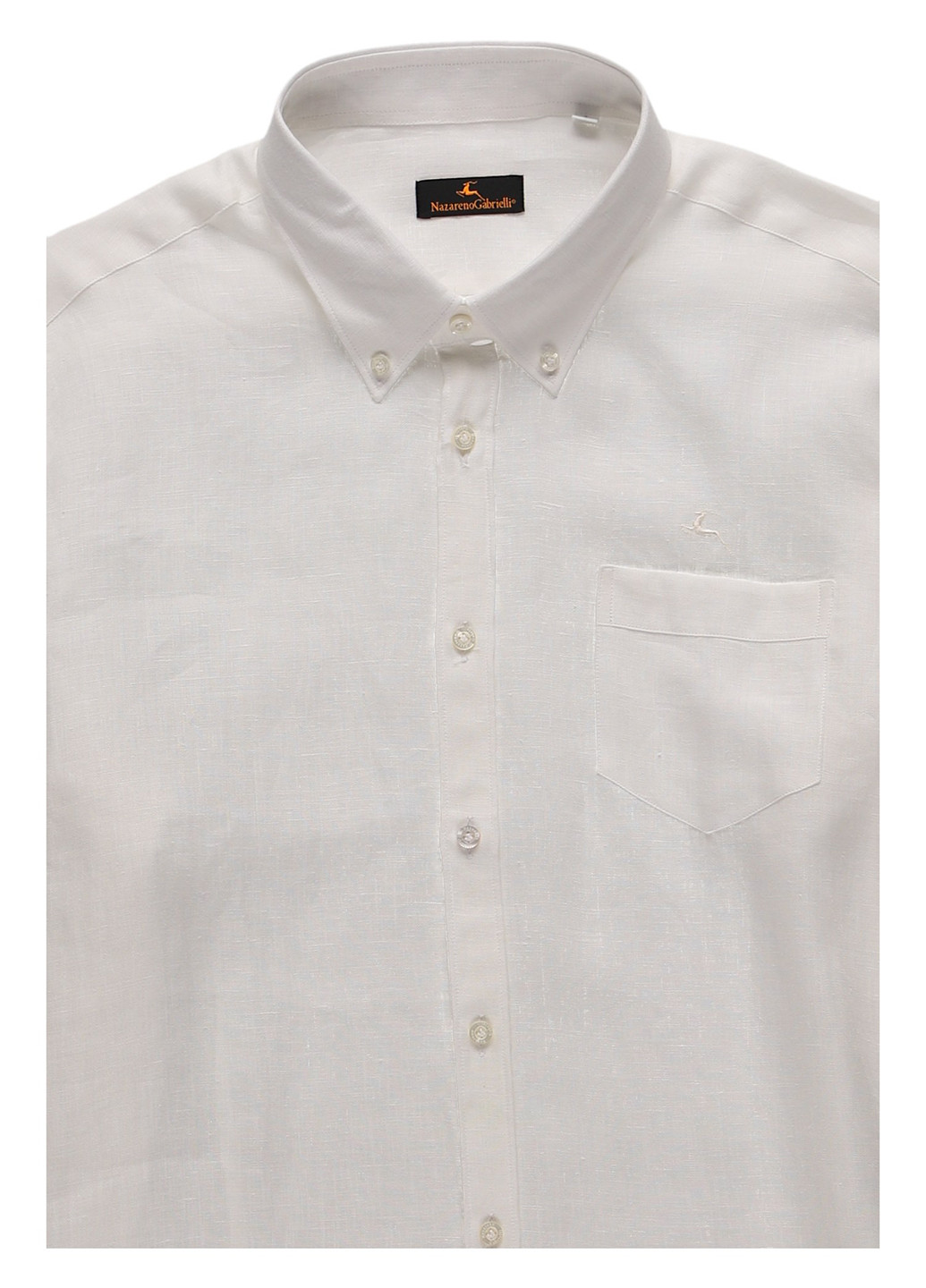 Белая классическая, кэжуал рубашка однотонная Nazarenogabrielli