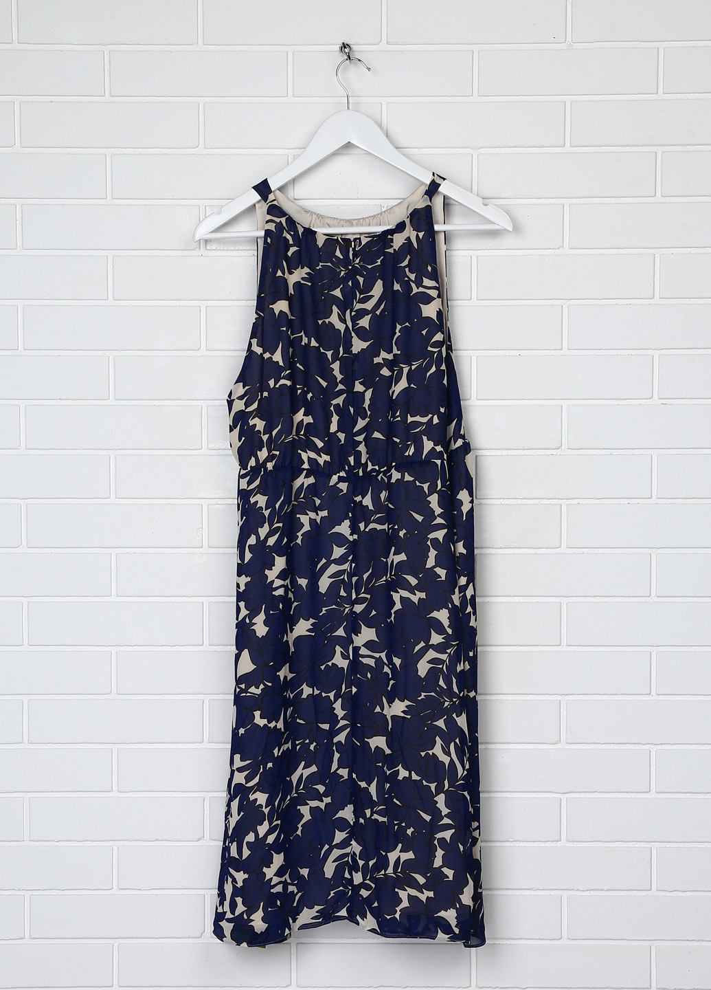 Темно-синя кежуал сукня а-силует H&M з орнаментом