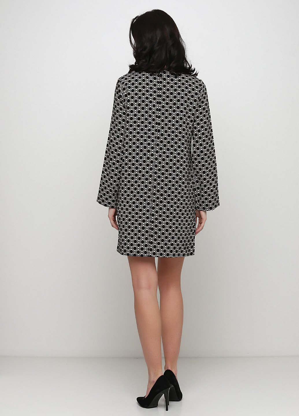 Черное кэжуал платье Mango с геометрическим узором