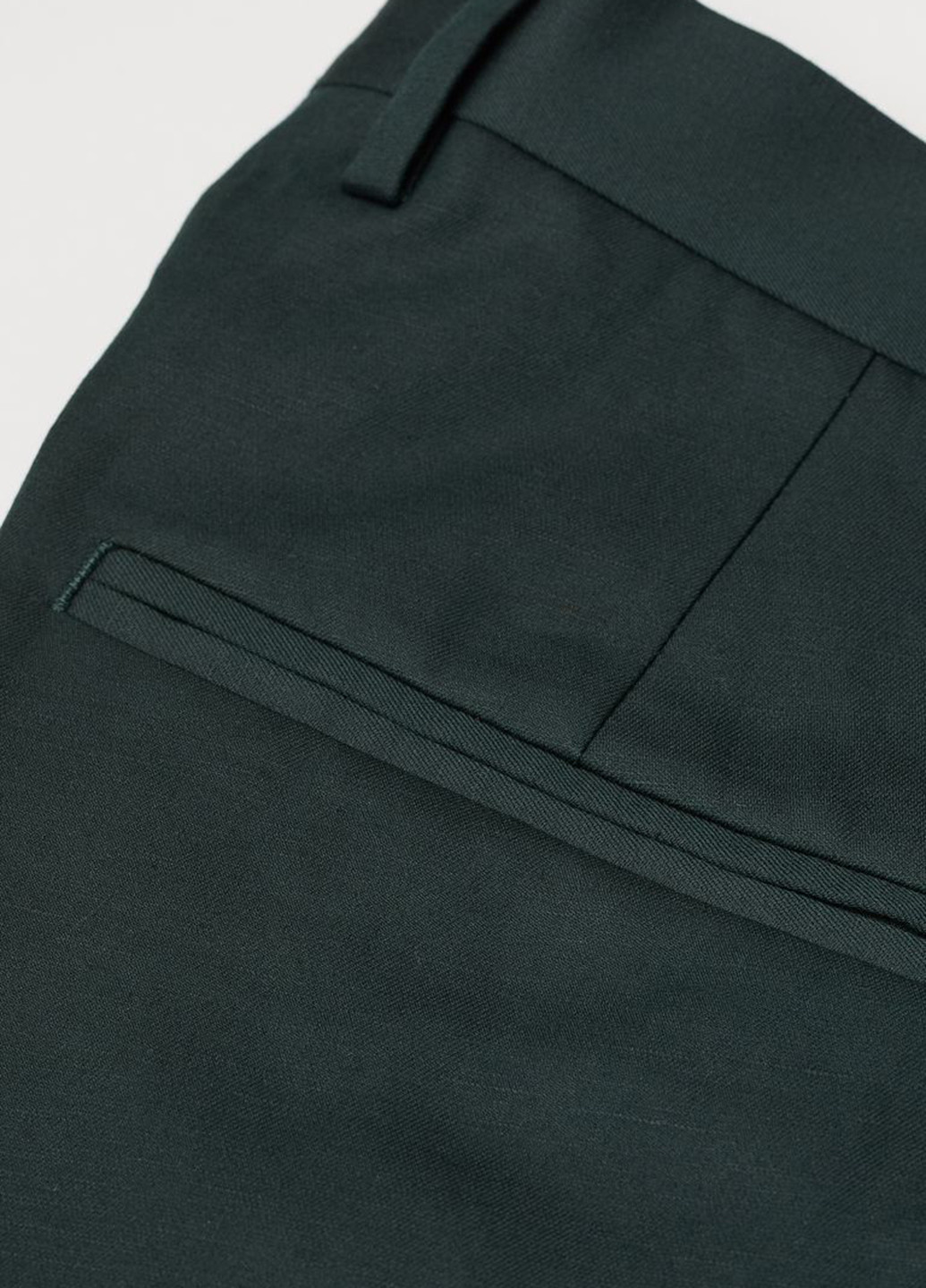 Темно-зеленые кэжуал демисезонные классические брюки H&M