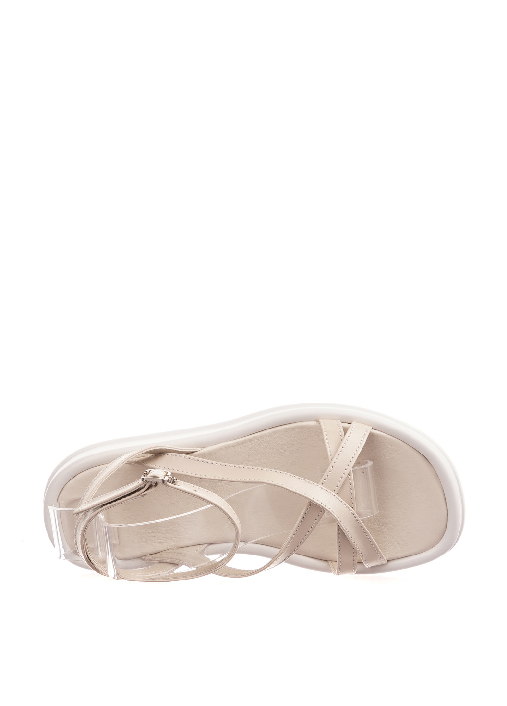 Бежевые босоножки Bizoni с ремешком плетение