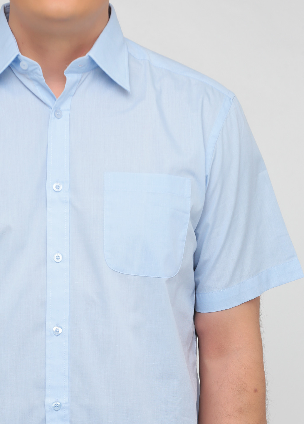 Голубой кэжуал рубашка однотонная F&F Moda