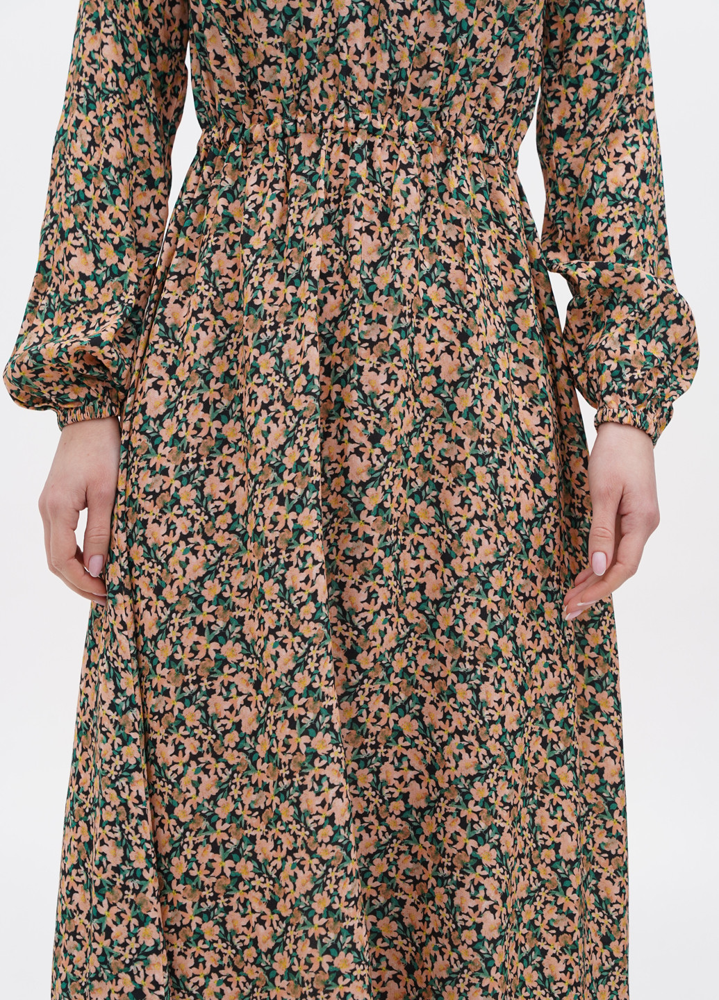 Комбинированное кэжуал платье клеш Rich & Royal с цветочным принтом