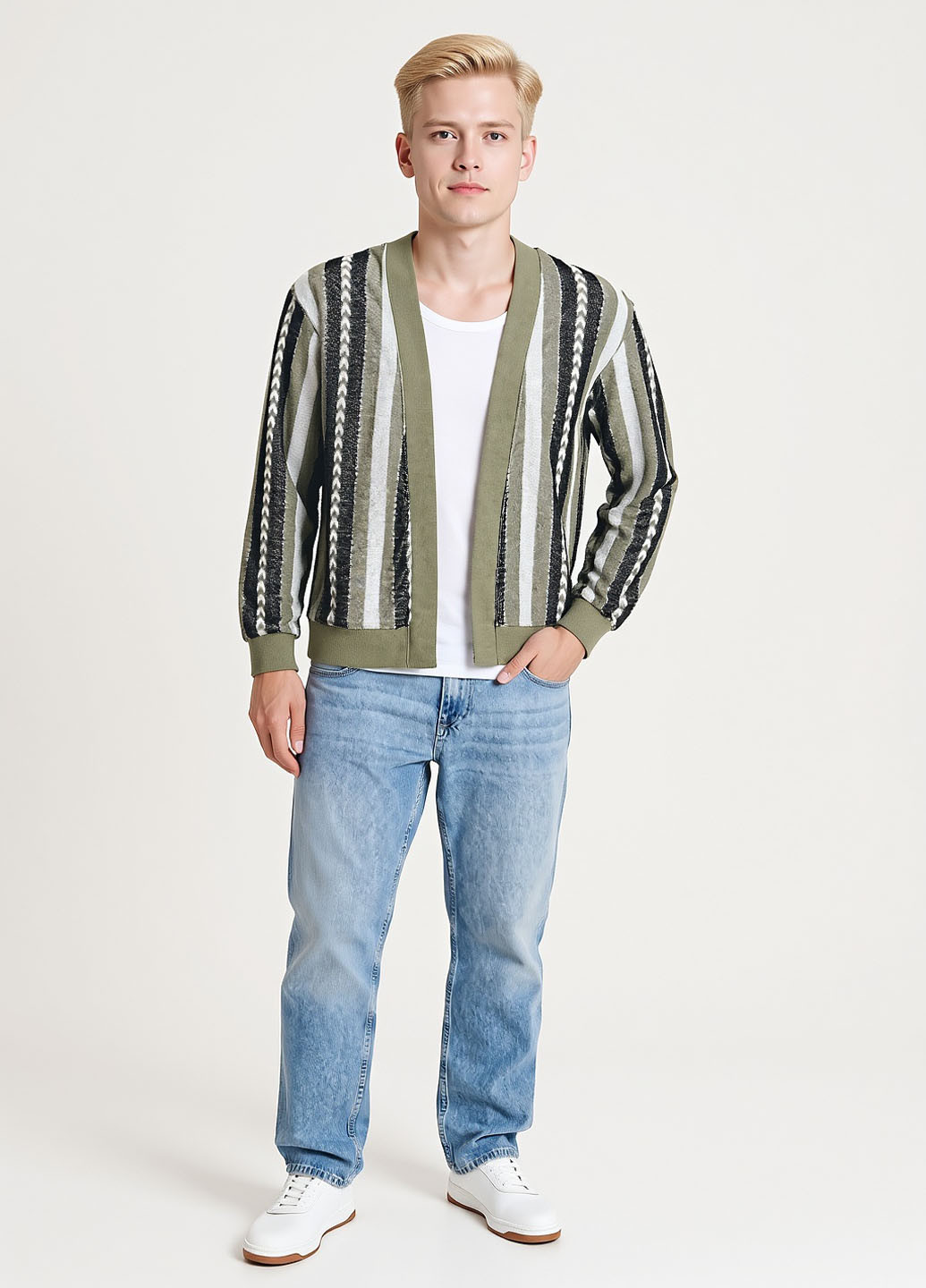 Разноцветный демисезонный кардиган Reserved