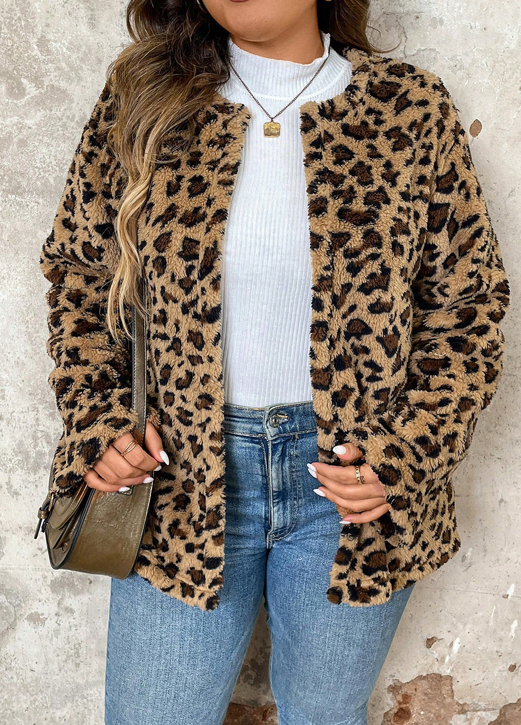 Светло-коричневая демисезонная куртка куртка-лайнер SHEIN