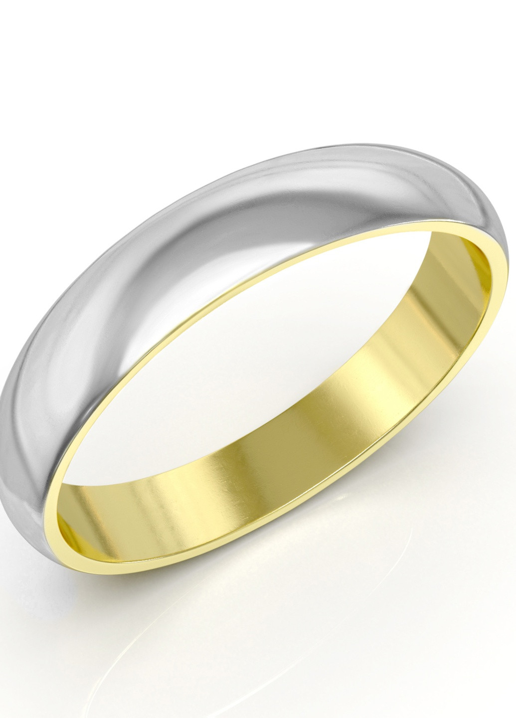 Обручальное кольцо бело-желтое 2ОБ619-0017 Zarina (254255171)