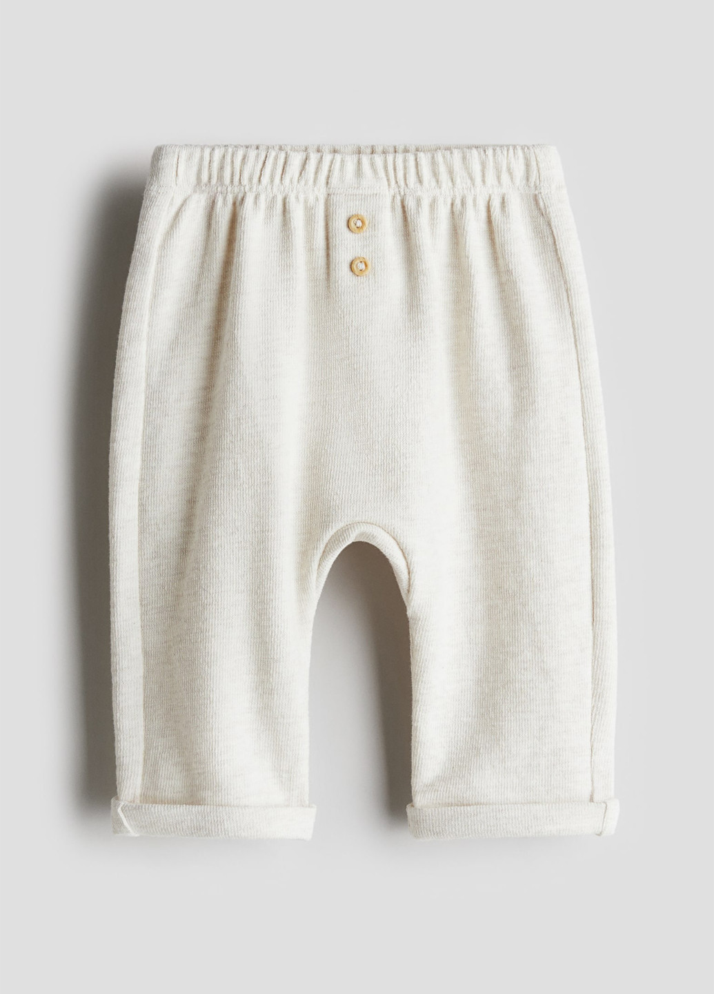 Светло-бежевые кэжуал демисезонные прямые брюки H&M